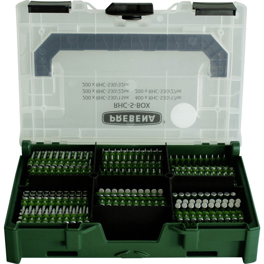 Prebena Handtacker Prebena RHC-S-BOX Beton-Stahlstifte Produktabmessung, Länge 15 mm, 17