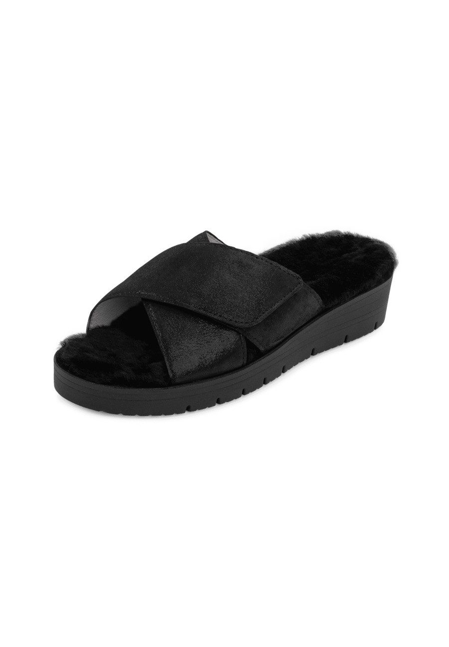 vitaform Damen Pantoletten Samtziegenleder Pantolette