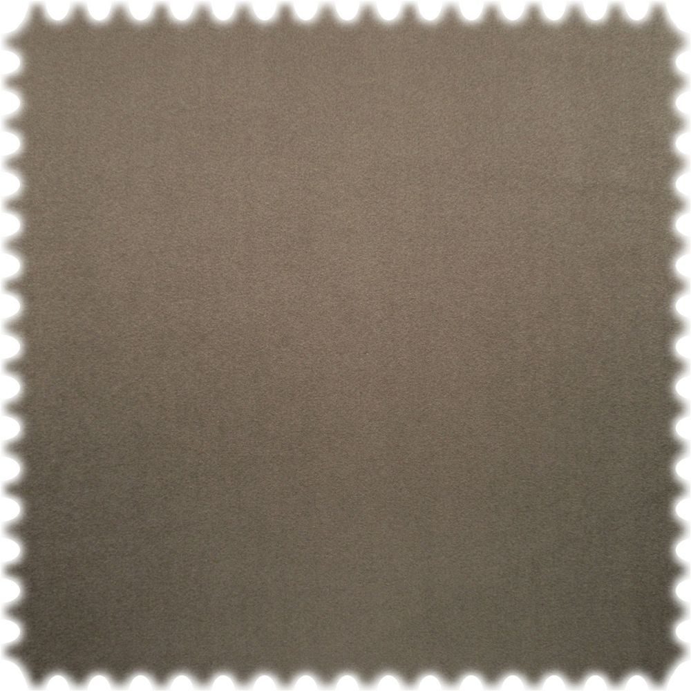 Heiro Stoff Samt Velours Uni Möbelstoff Chicago Taupe mit Fleckschutz, Polsterstoff Meterware - Breite:140 cm