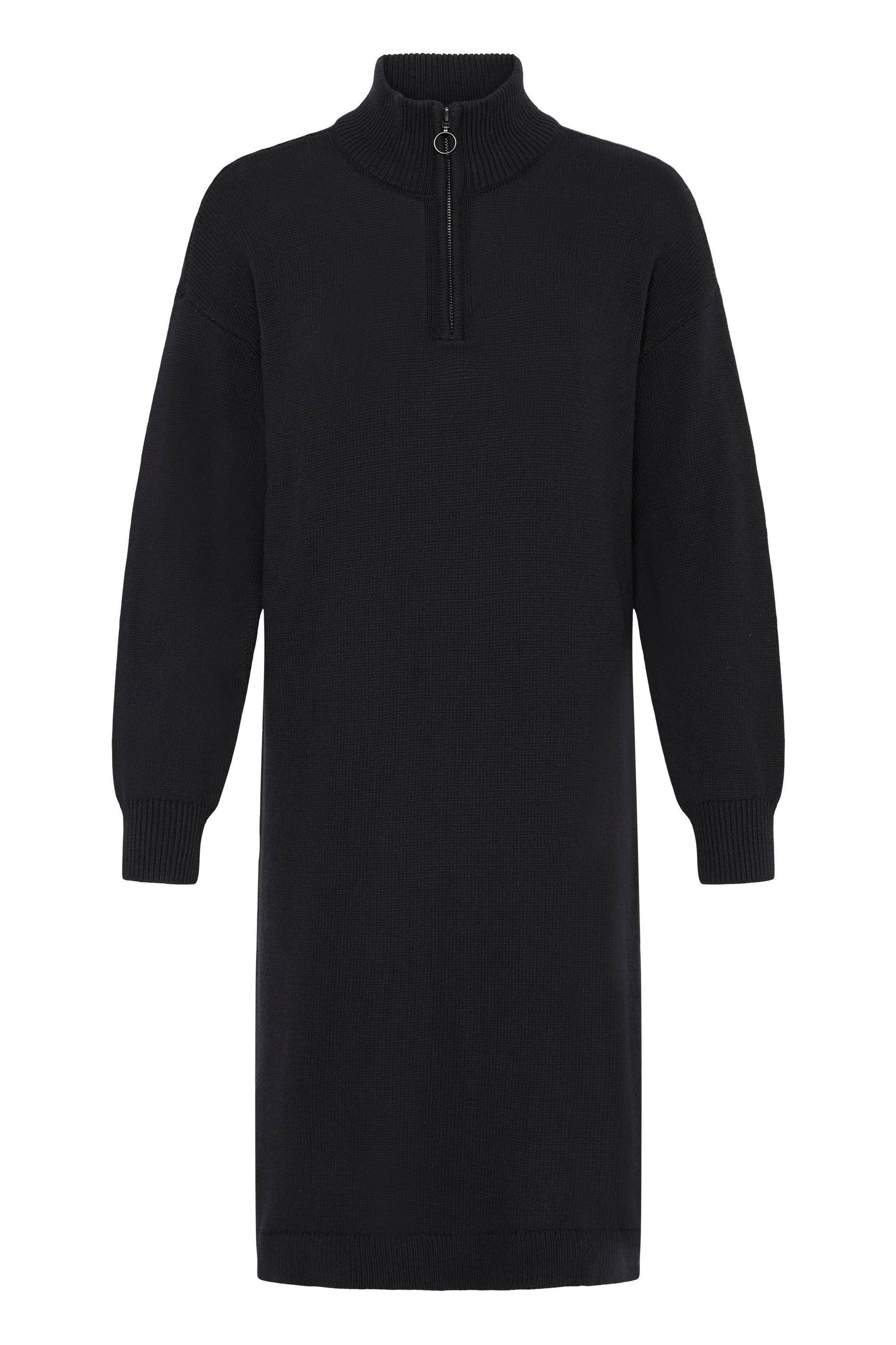 OXMO Strickkleid OXFsanva Modisches Troyer-Strickleid