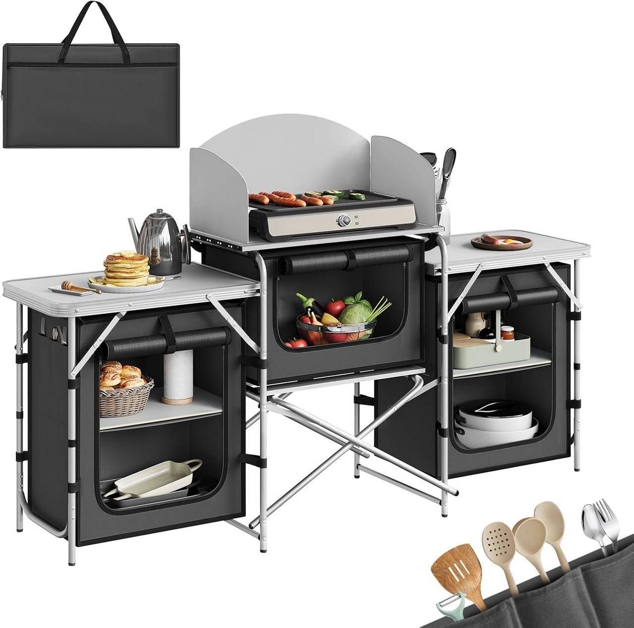 Woltu Campingschrank (1-St) faltbar, Outdoor Küche mit Arbeitsplatten Stauf günstig online kaufen