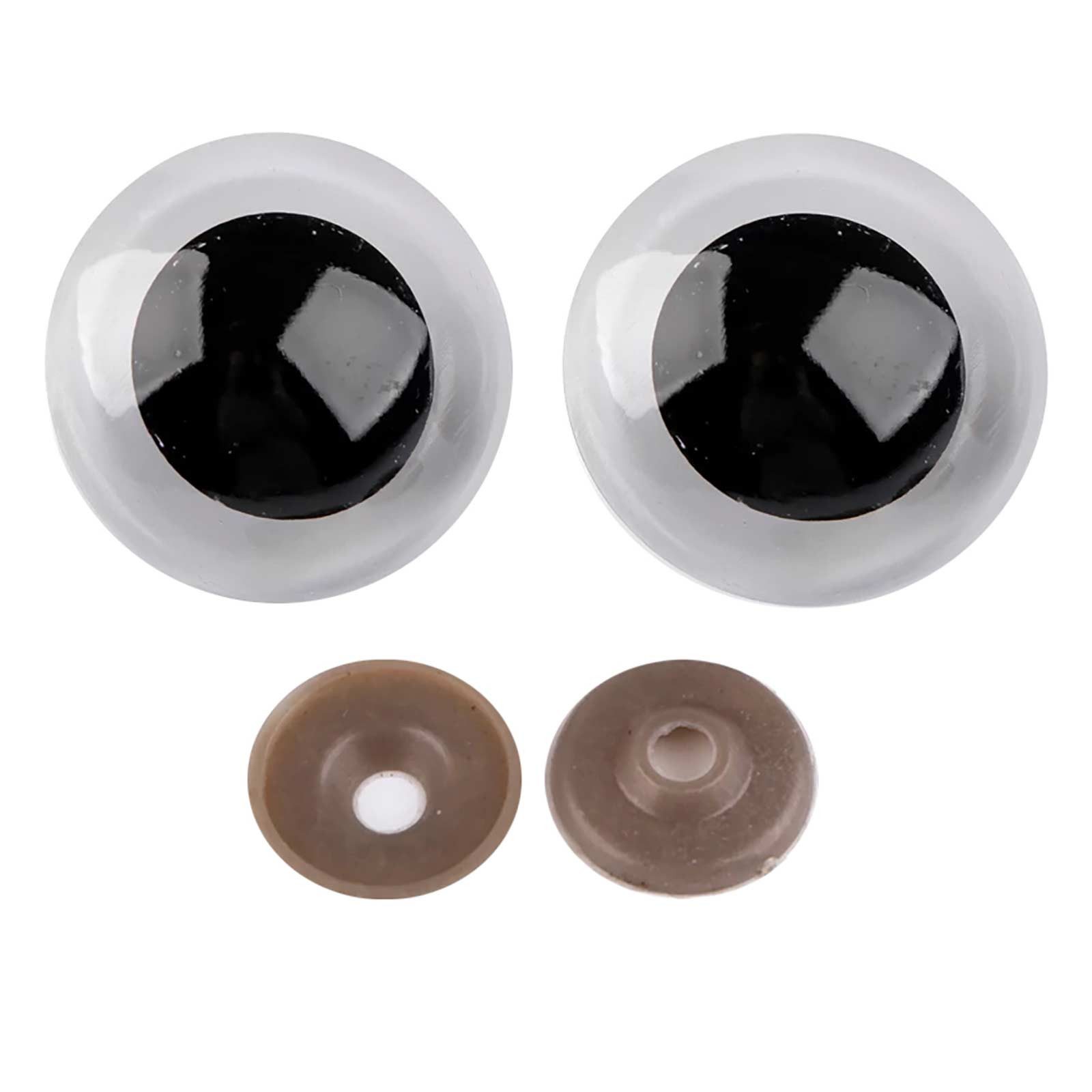 maDDma Puppen Accessoires-Set 1 Paar Sicherheits-Augen 40mm groß Kunststoff Teddy Puppen Amigurumi, transparent