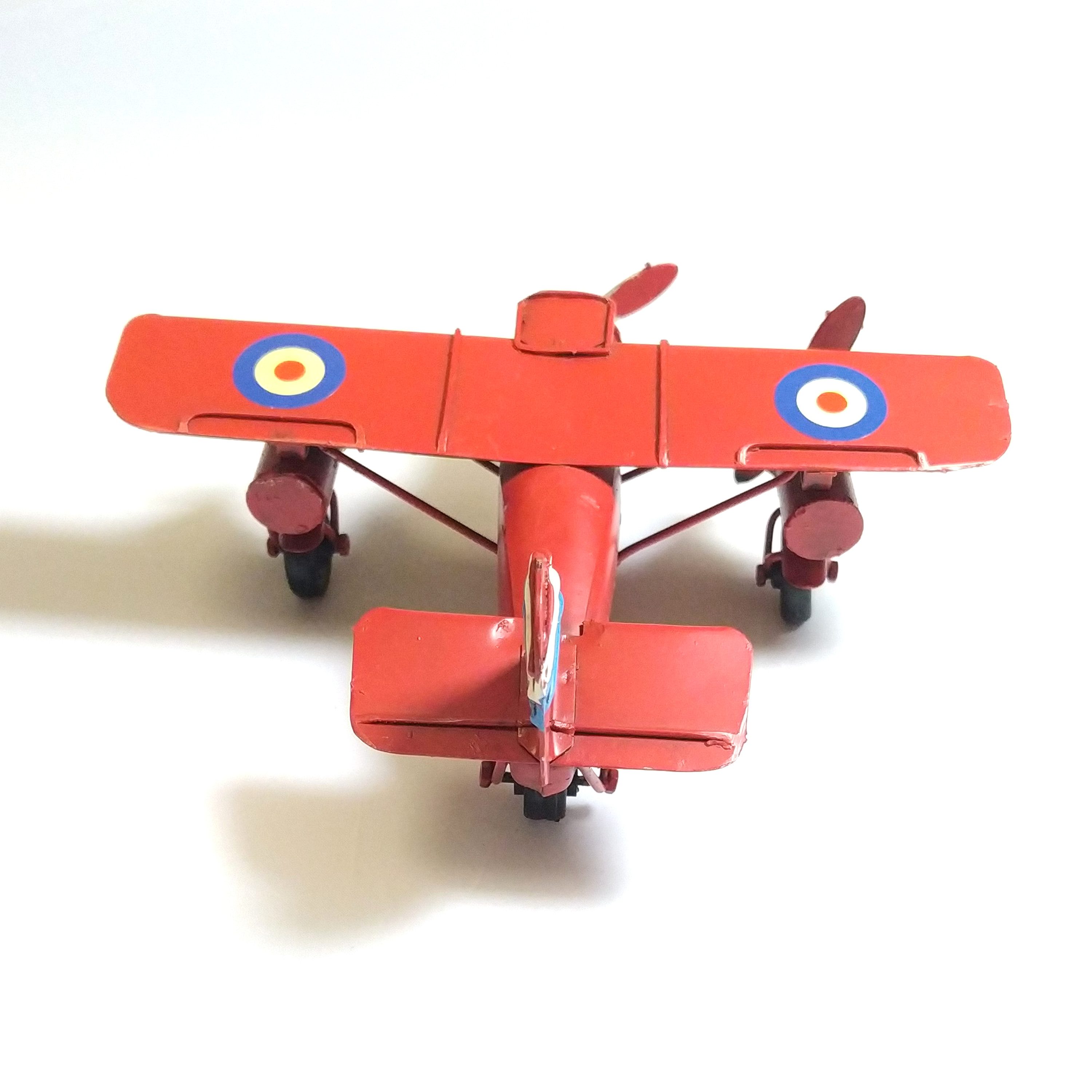 Dynasun Modellflugzeug Car 2004D-2440, (1-tlg), Flugzeug Rot 16cm Vintage Flugzeugmodell aus Metall