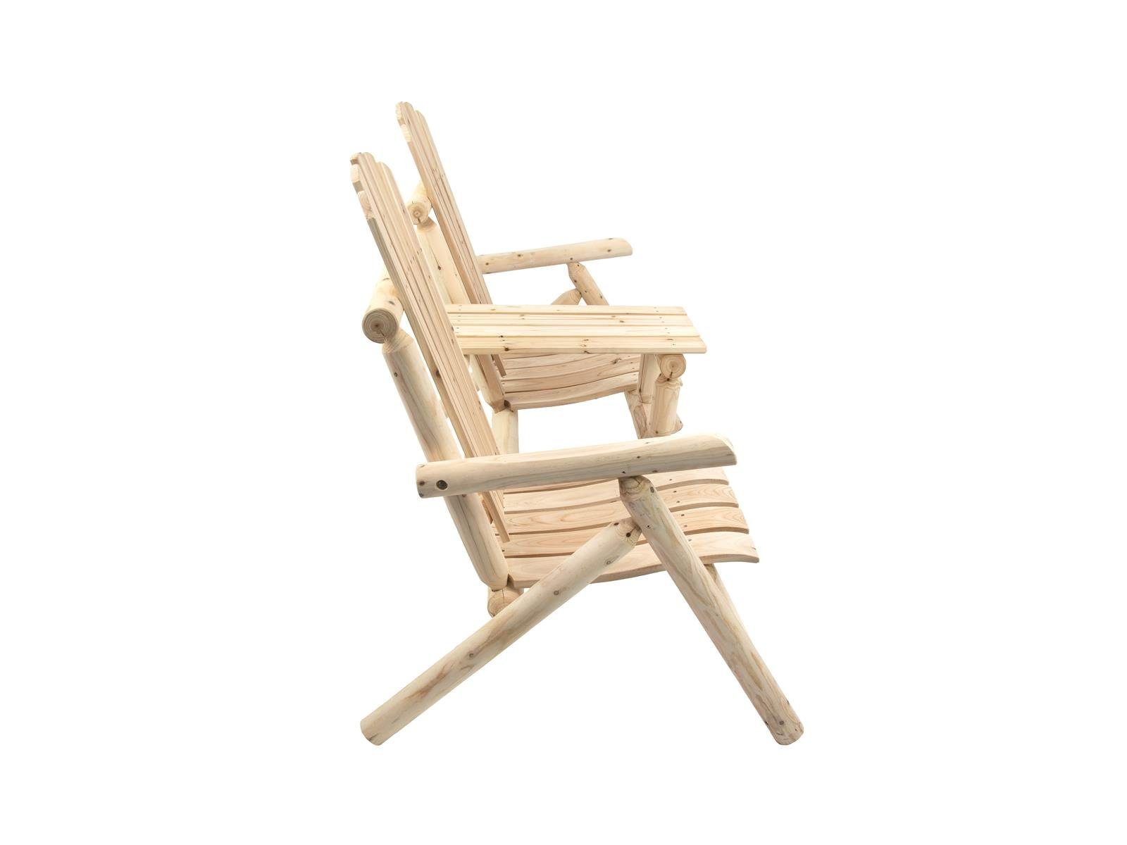 Green Spirit Gartenbank Holzbank Timber 2-Sitzer mit integriertem Tisch, FSC® Tannenholz, 153 (Set, 1-St., Set), Tanne FSC100, für 2 Personen, wetterfest - Garten, Terrasse, Balkon