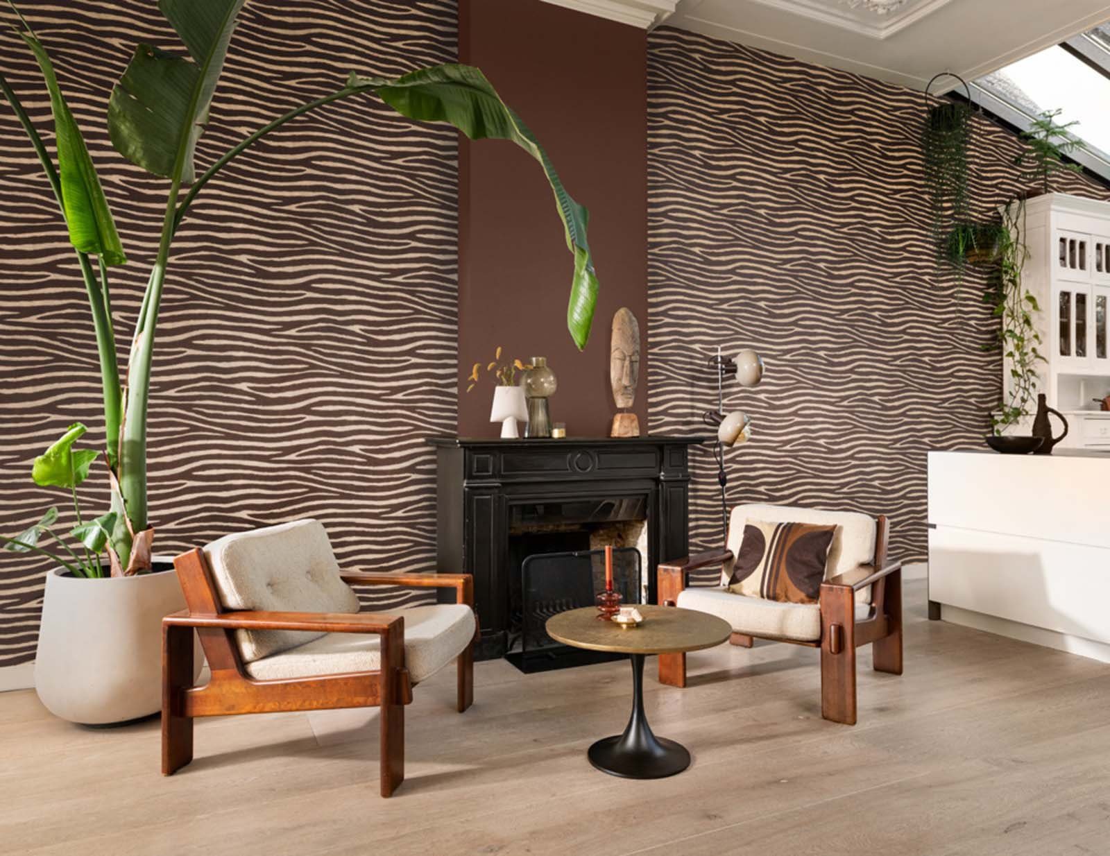 Vliestapete Streifen Fell Zebra Struktur Beige Braun 751741 African Queen 3