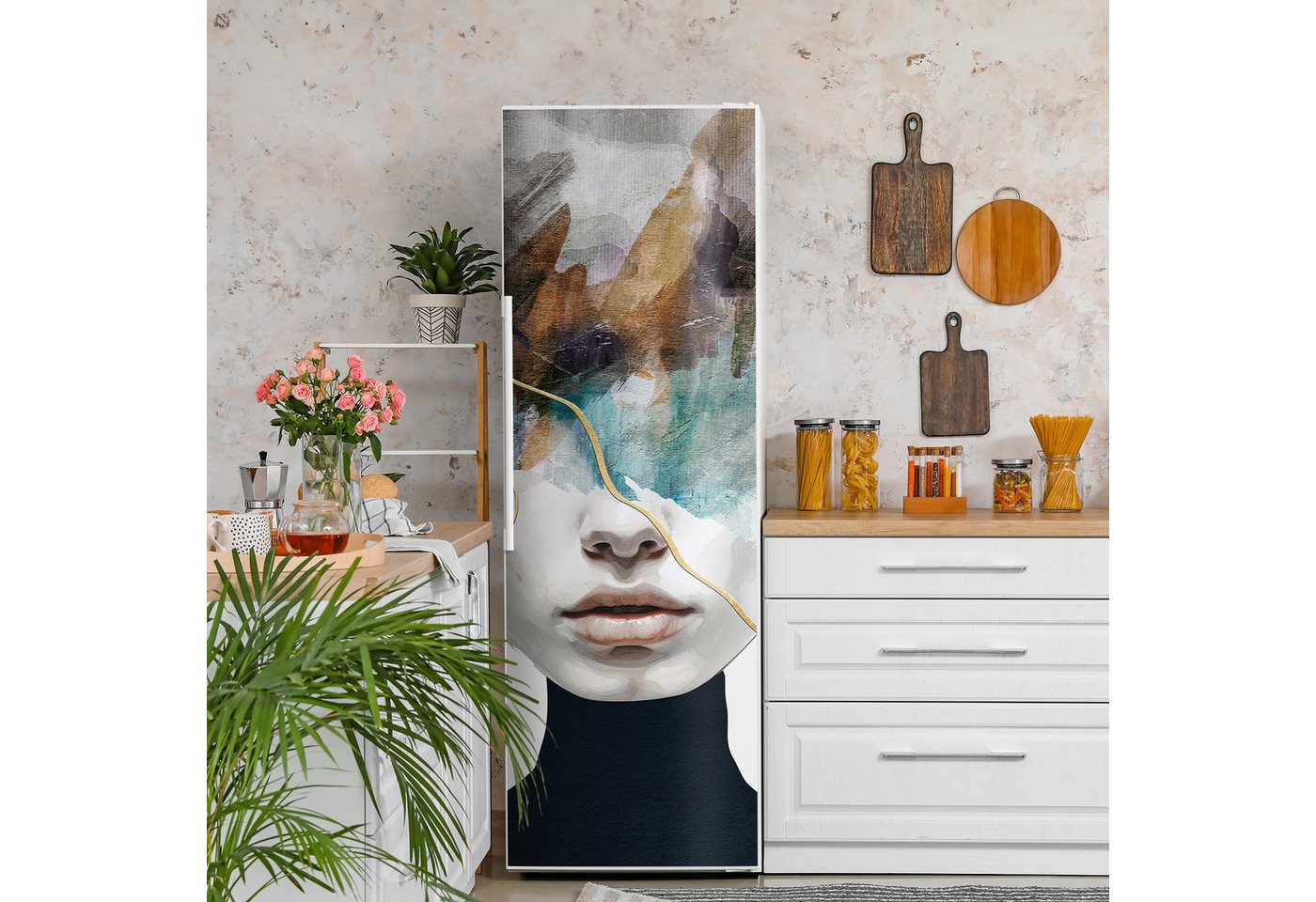 Thumbnail - DEQORI Magnetfolie 'Gefühlswirbel', Kühlschrank Magnetmatte magnetisch Magnetfolie Folie Schutz