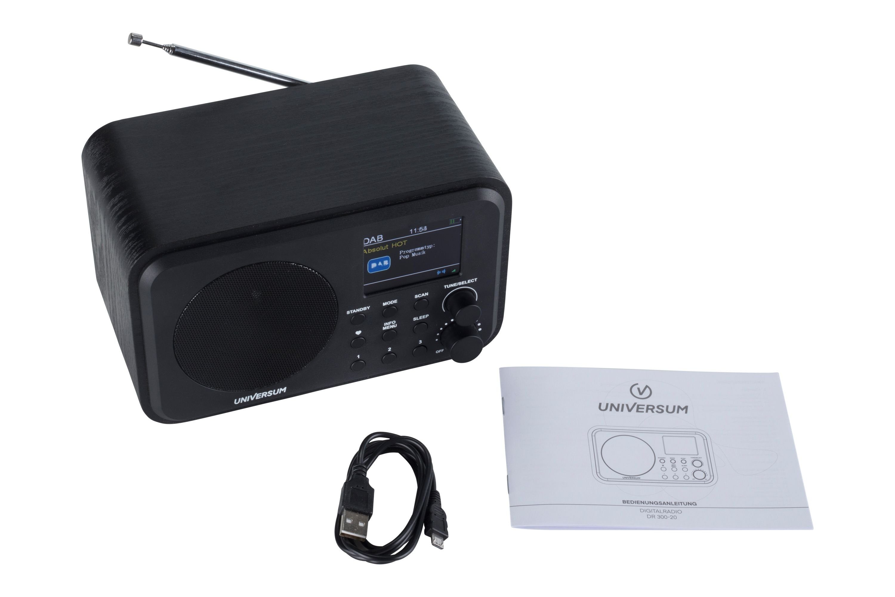 UNIVERSUM* DR 300 Radio (Digitalradio, UKW Radio, Bluetooth, Kopfhörerausgang & Akku)