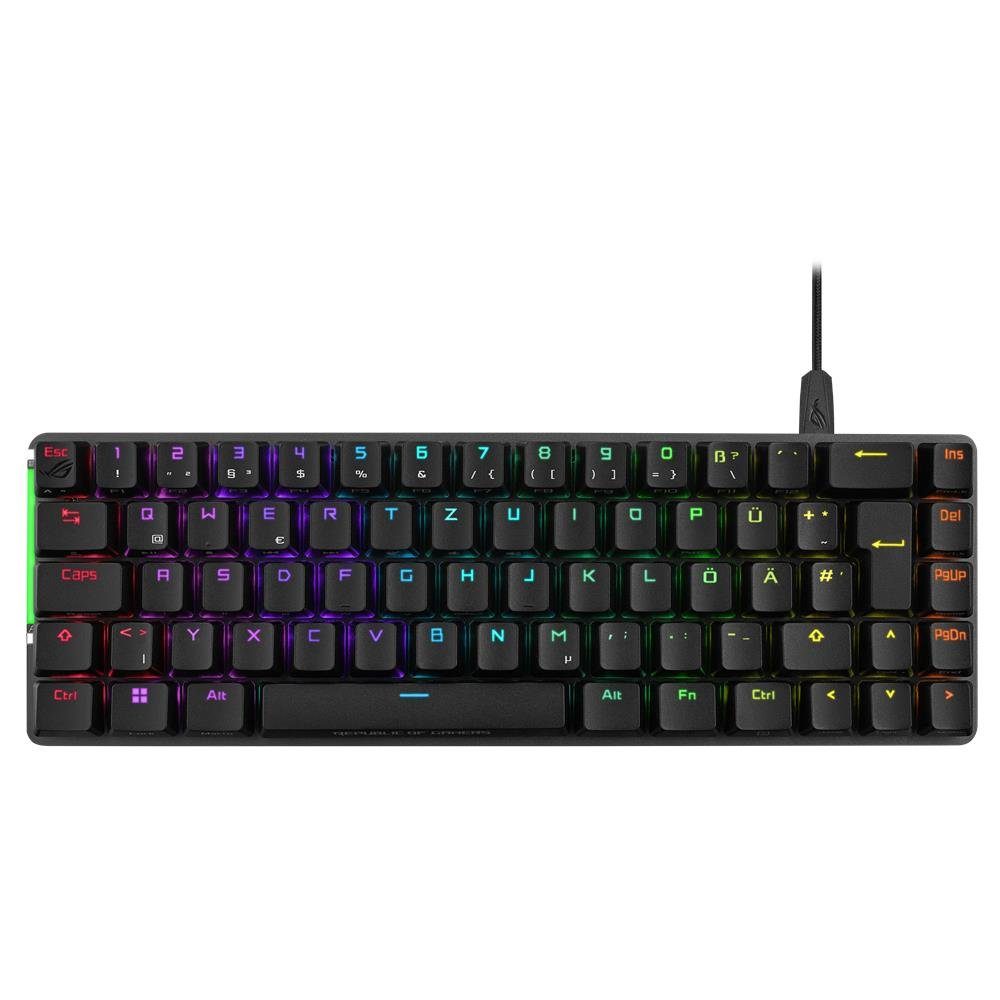 Asus ROG Falchion Ace BLK RGB Gaming-Tastatur (schwarz, Deutsches Layout, 65% Formfaktor Touch-Panel)