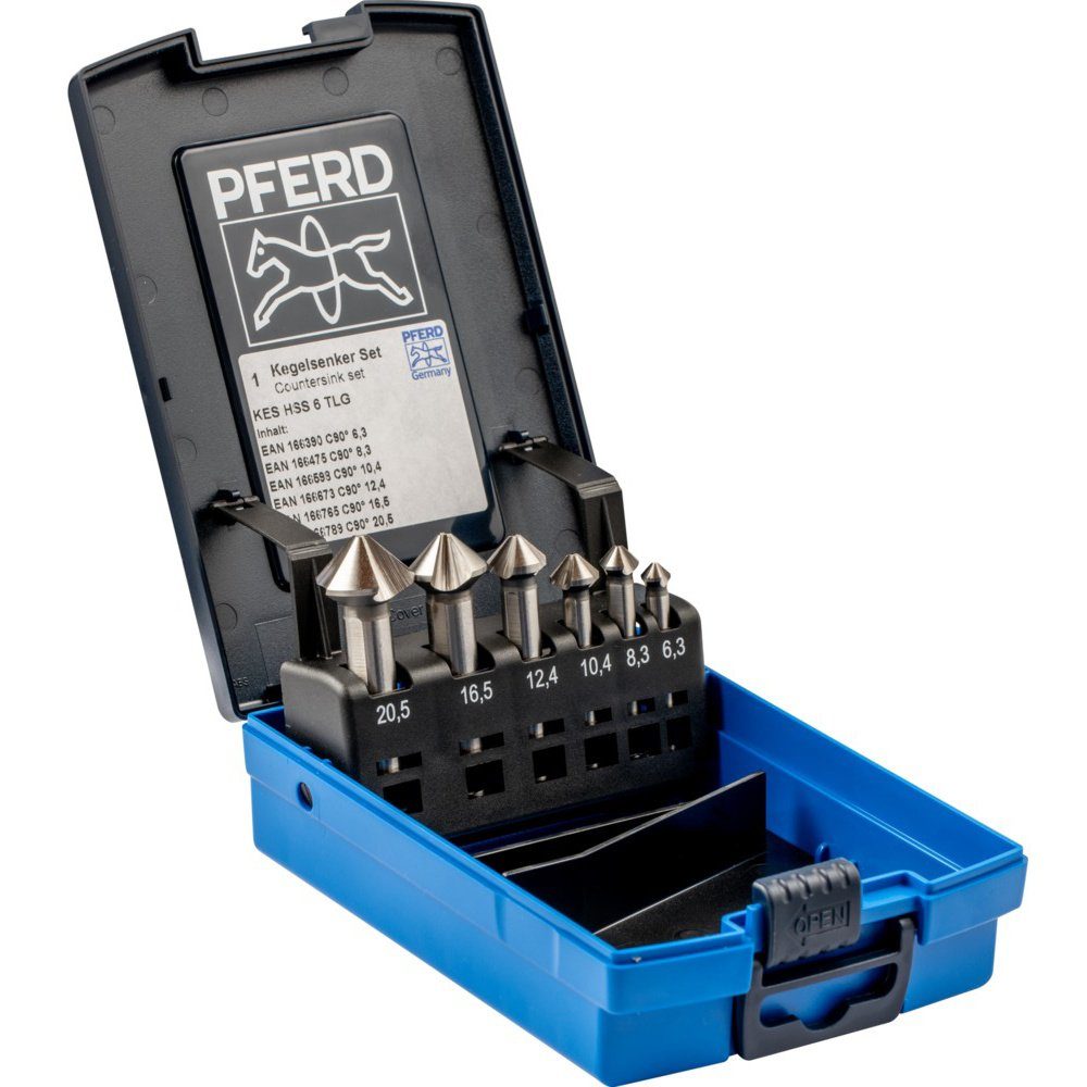 Pferd Senkbohrer PFERD TOOLS SET KES HSS DIN 335 C90° 6 25202154 Kegelsenker-Set HSS