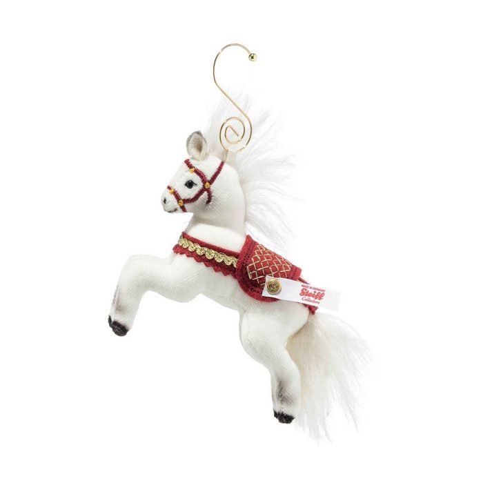 Steiff Dekofigur Pferd Ornament Weihnachten 10 cm weiß 006920