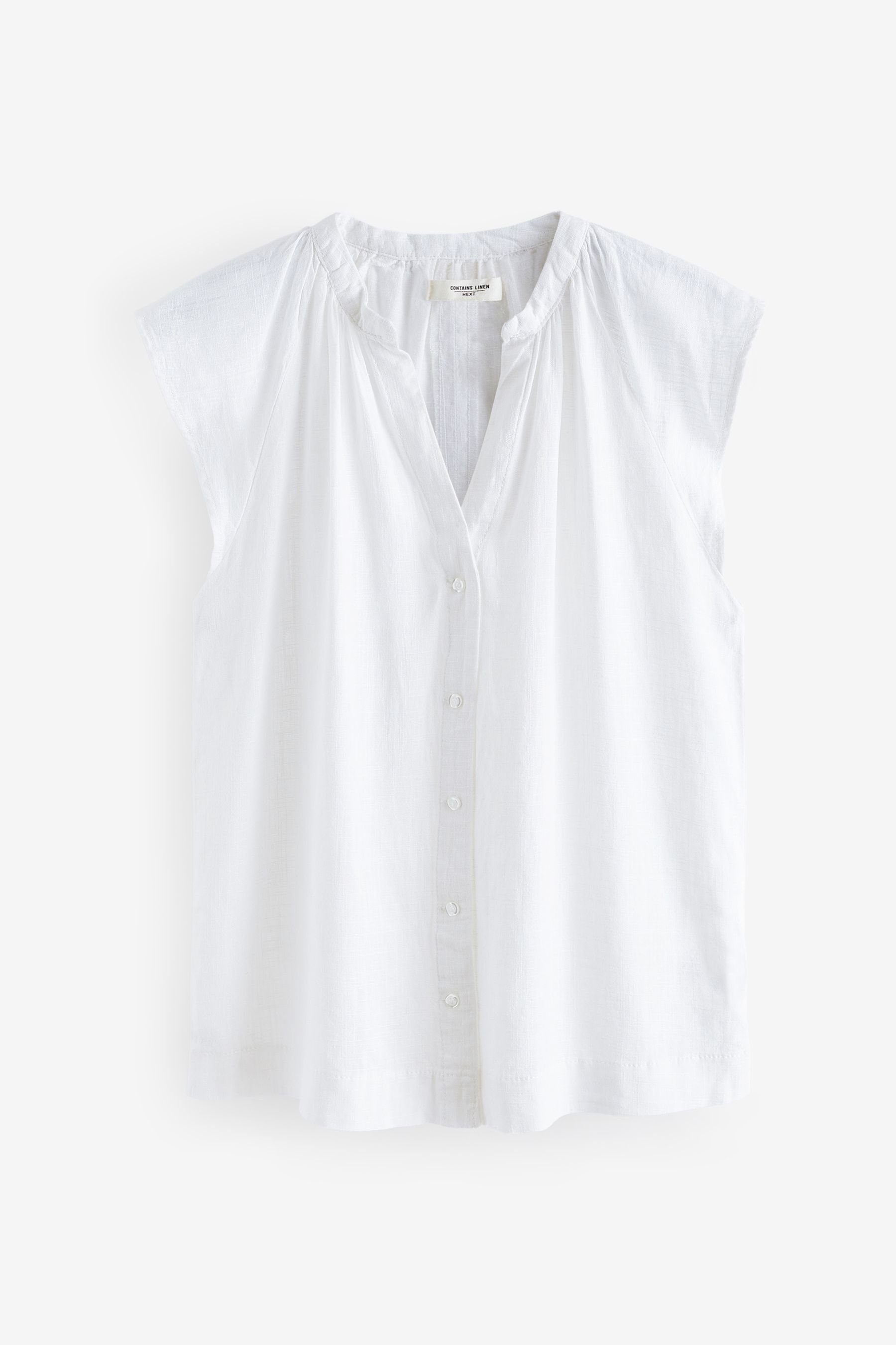 Next Blusentop Button-down-Hemd aus Leinengemisch – günstig online kaufen