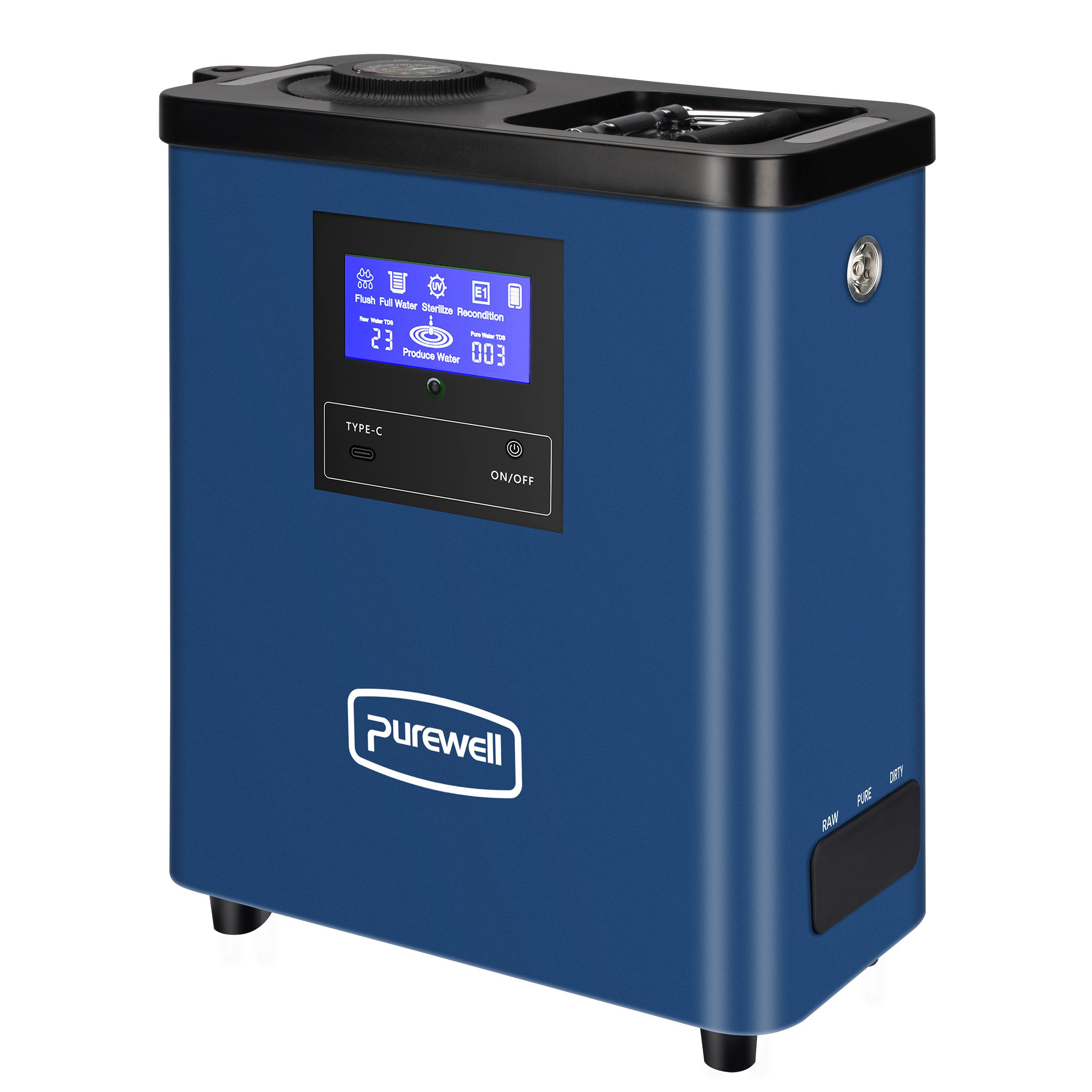 Vankel Wasserfilter K8680, tragbar, 10 Stufen, UV, TDS, Akku, Mobiler Wasserfilter für Camping, Gruppen und Notfälle