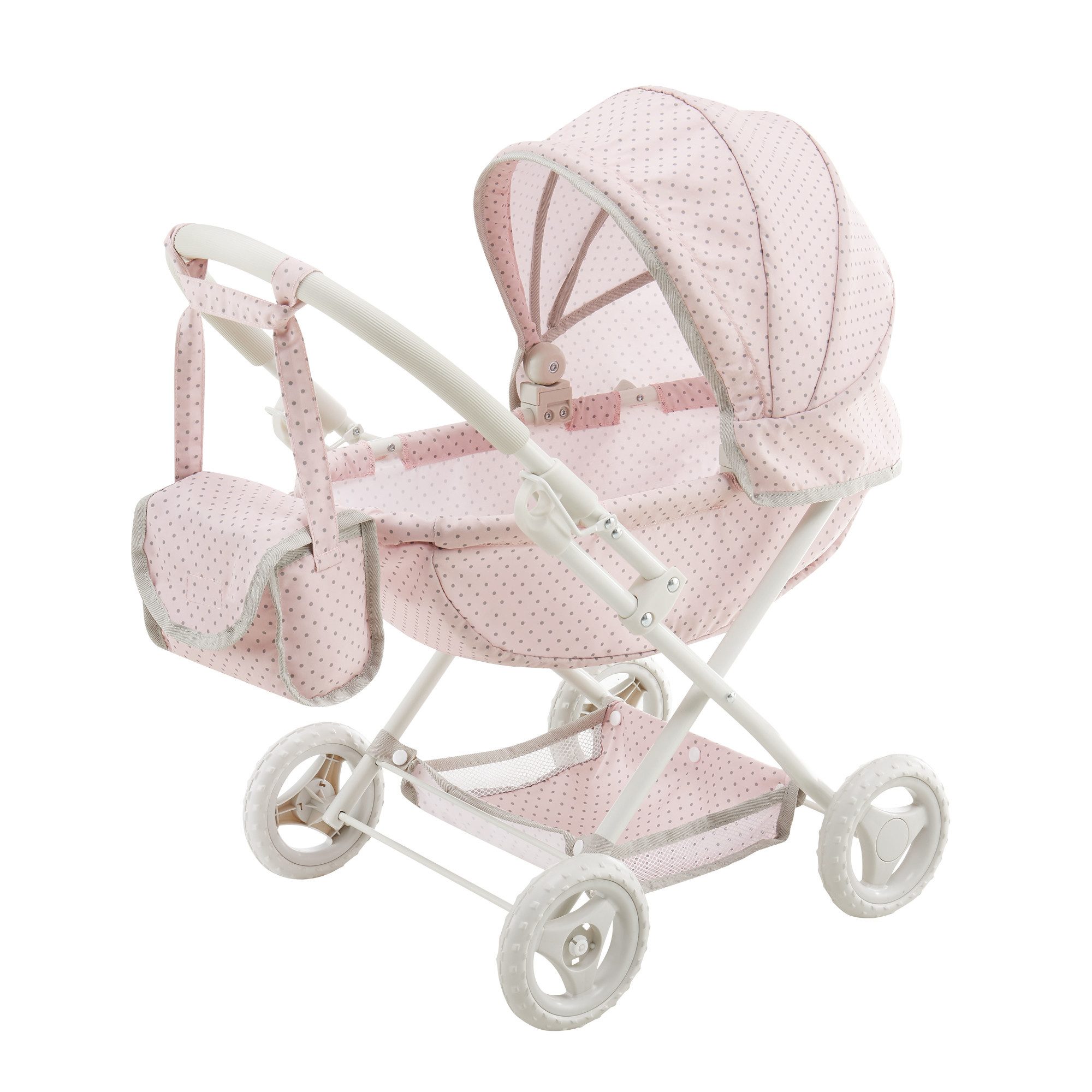 TEAMSON™ KIDS    Puppenwagen mit Verdeck und Ablagefach Rosa günstig online kaufen