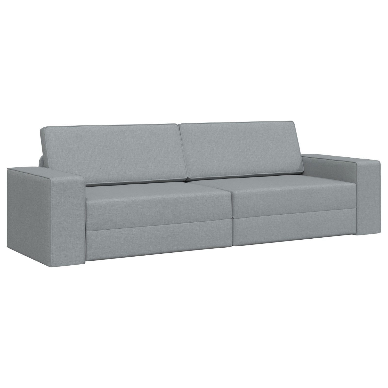 vidaXL Sofa Boden Schlafsofa 2-in-1 Hellgrau günstig online kaufen