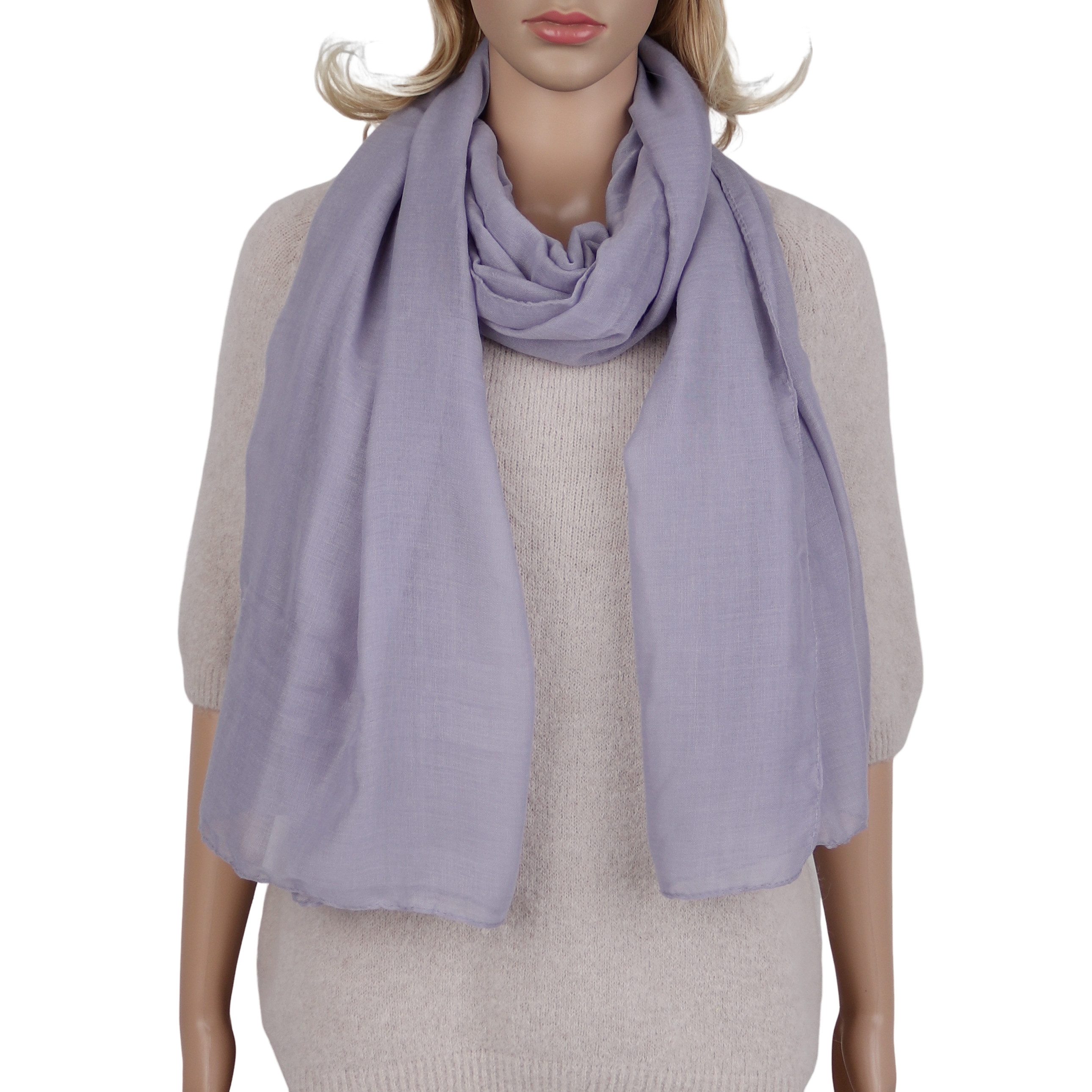 MIRROSI Modeschal weicher Unifarbe Schal 100% Baumwolle, (Viele tolle Farben zur Auswahl ca.70x180cm), Damen Halstuch ideal für Frühling, Sommer, Herbst