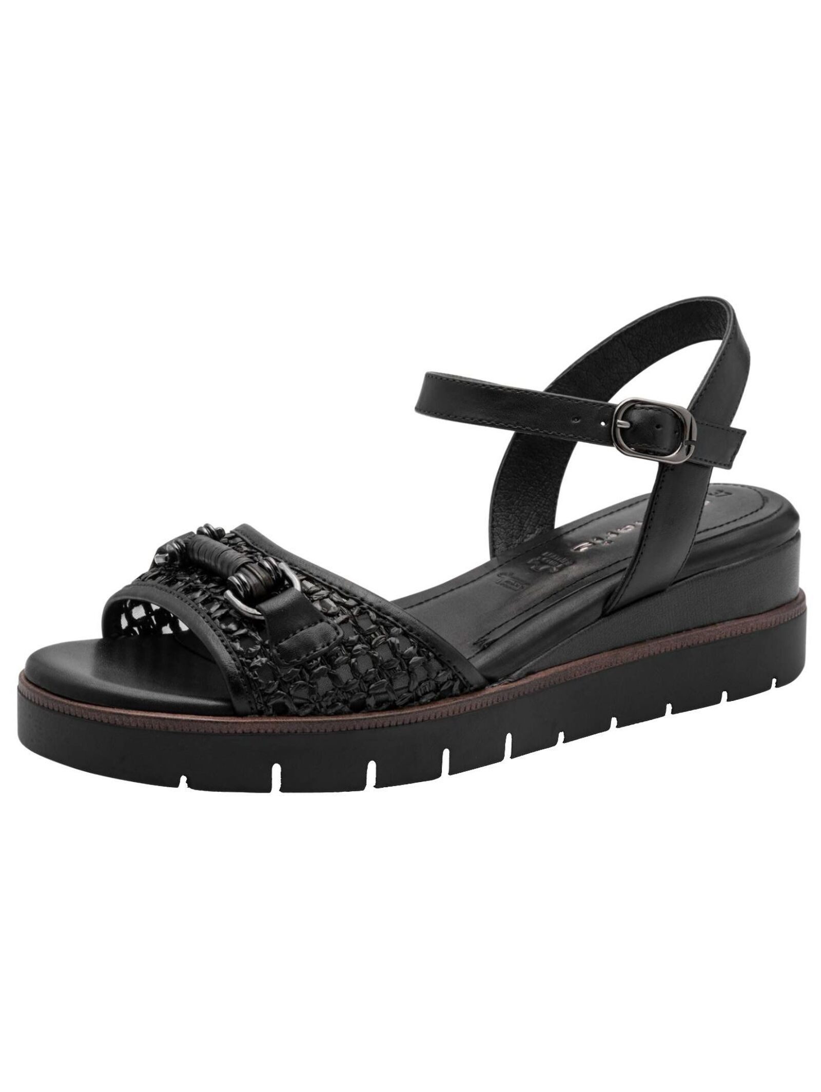 Tamaris Tamaris Sandalen Leder/Textil Keilsandalette günstig online kaufen