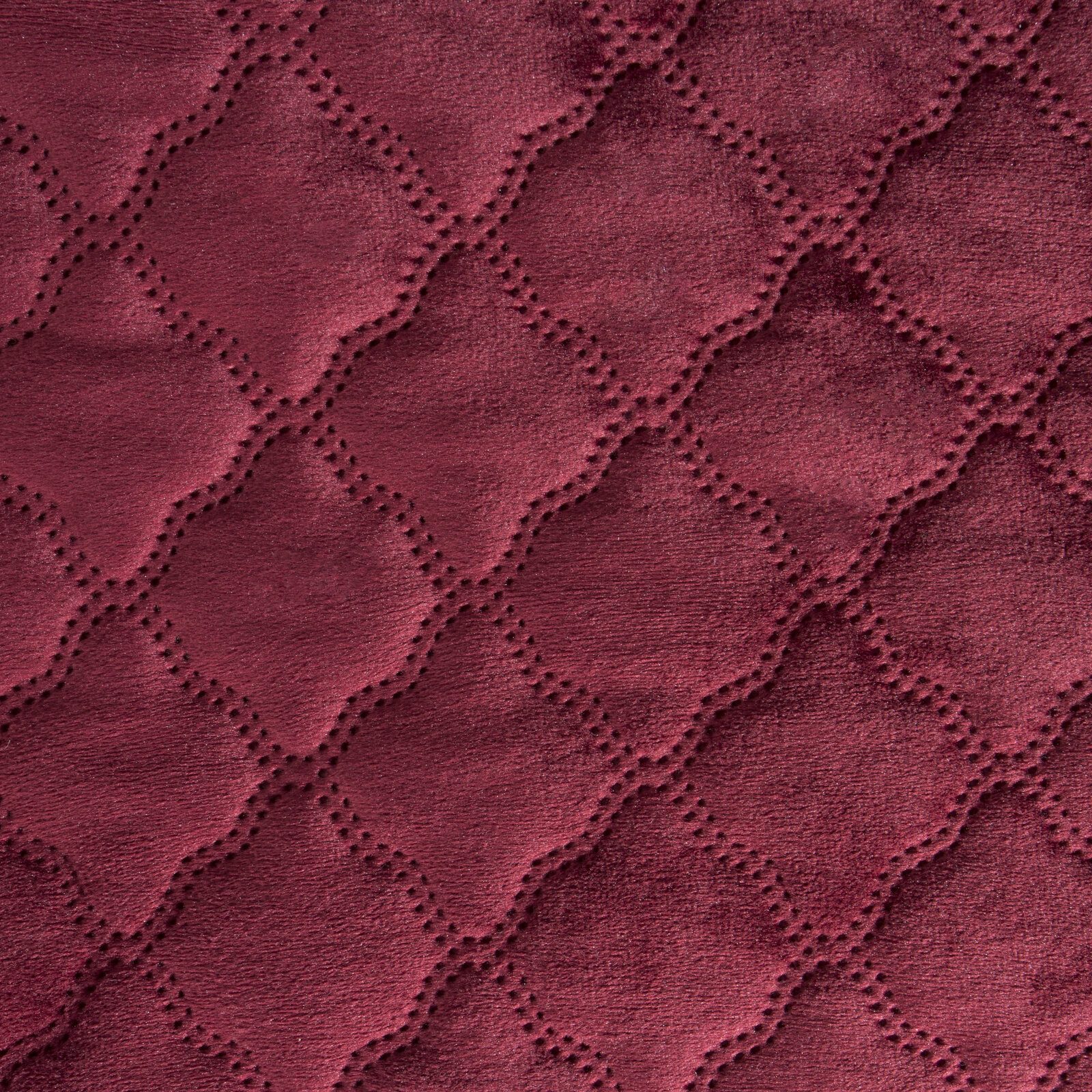 Eurofirany Tagesdecke VELVET, Steppdecke Samtdecke Karomuster Weicher Überwurf Velours