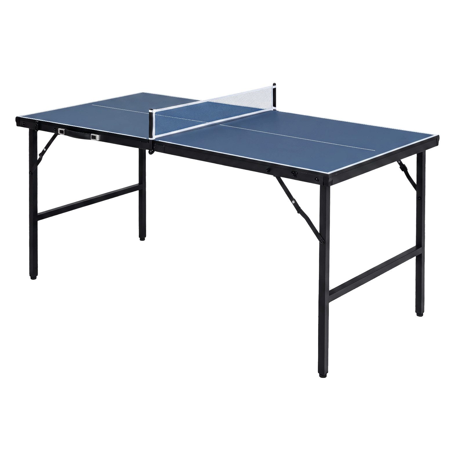 COSTWAY Tischtennisplatte Klappbarer Tischtennistisch mit Netz, 2 Schlägern & Bällen