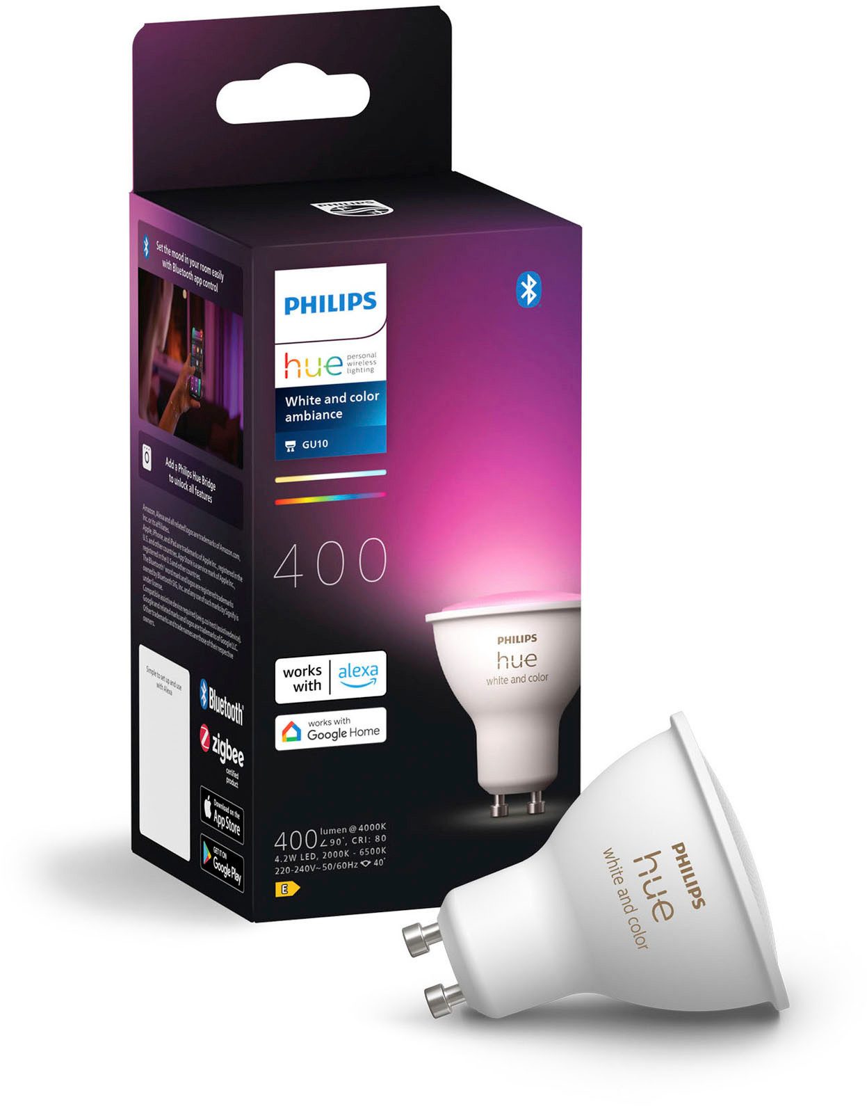Philips Hue Leuchtmittel GU10 4,2 W günstig online kaufen