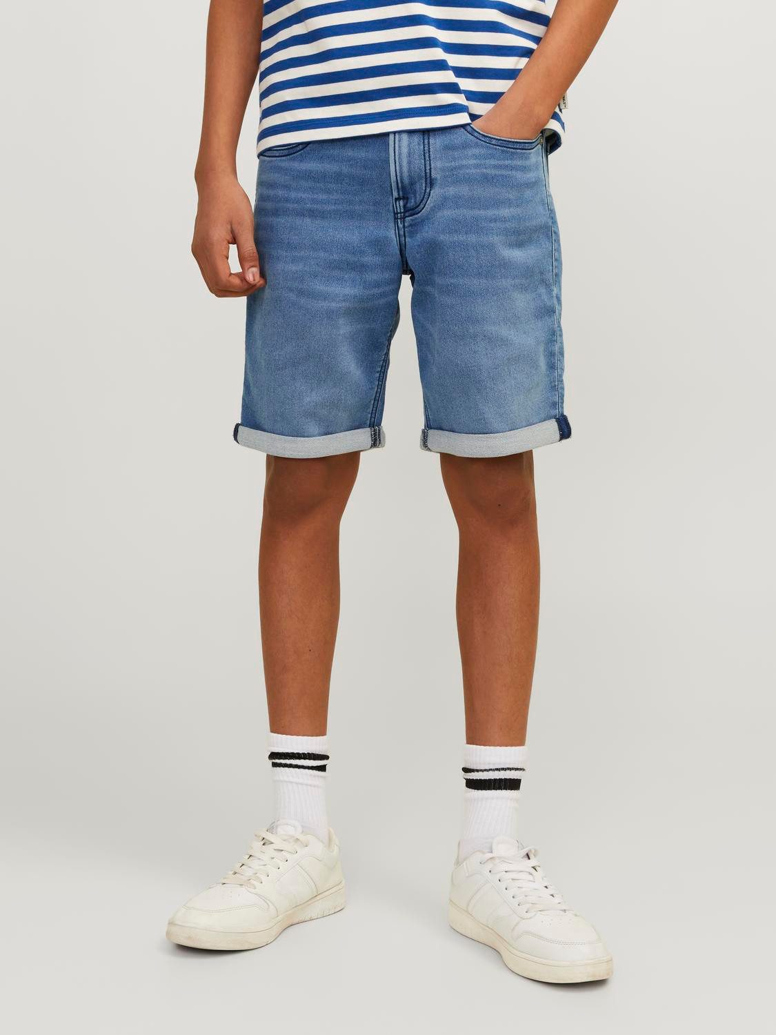 Jack & Jones Junior Jeansshorts JJIRICK JJICON SHORTS GE 341 I.K JNR mit Umschlag