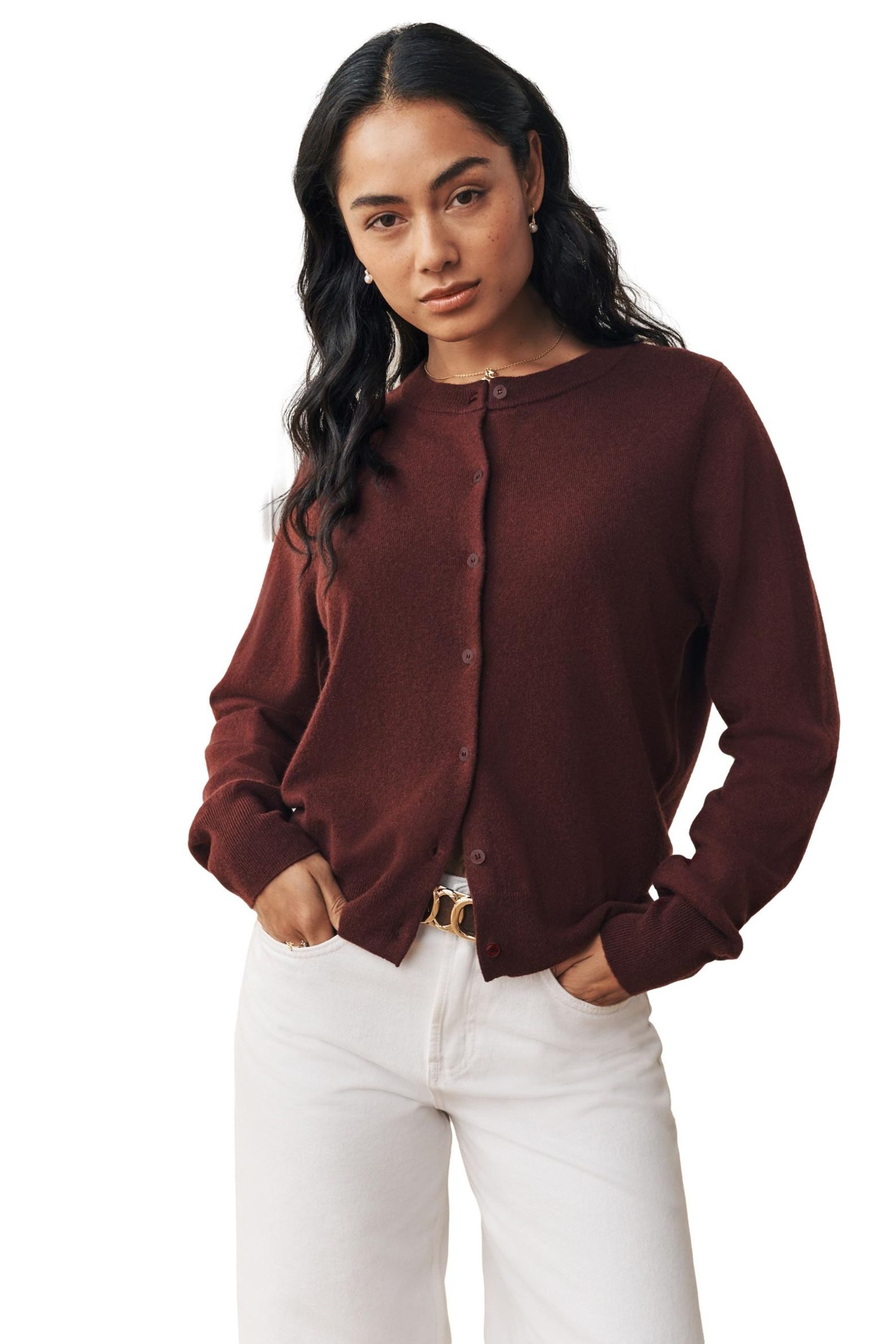 Strickjacke Laura Ashley Strickjacke aus Kaschmir und Wolle