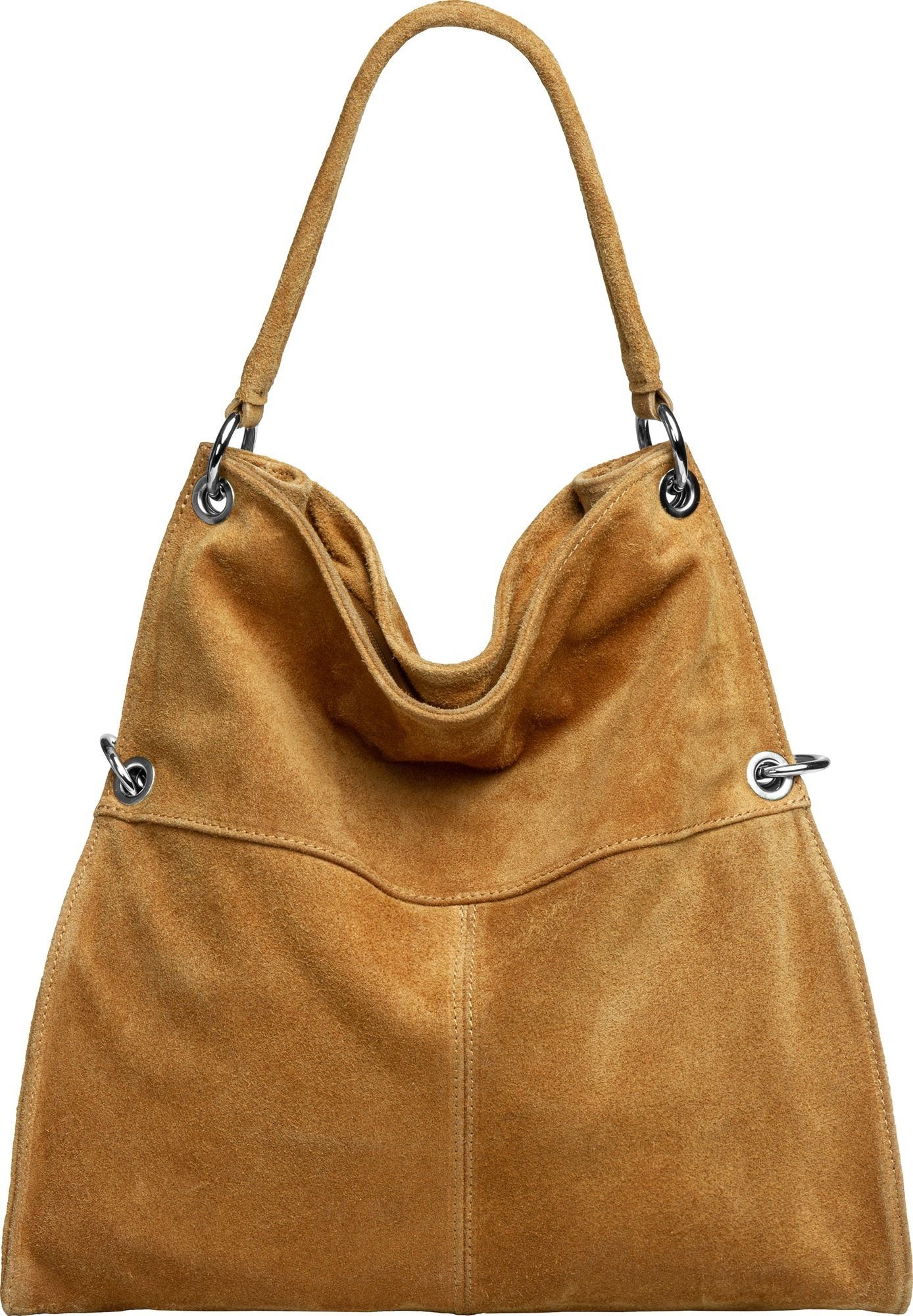 Caspar Schultertasche Große Vintage Damen Leder günstig online kaufen