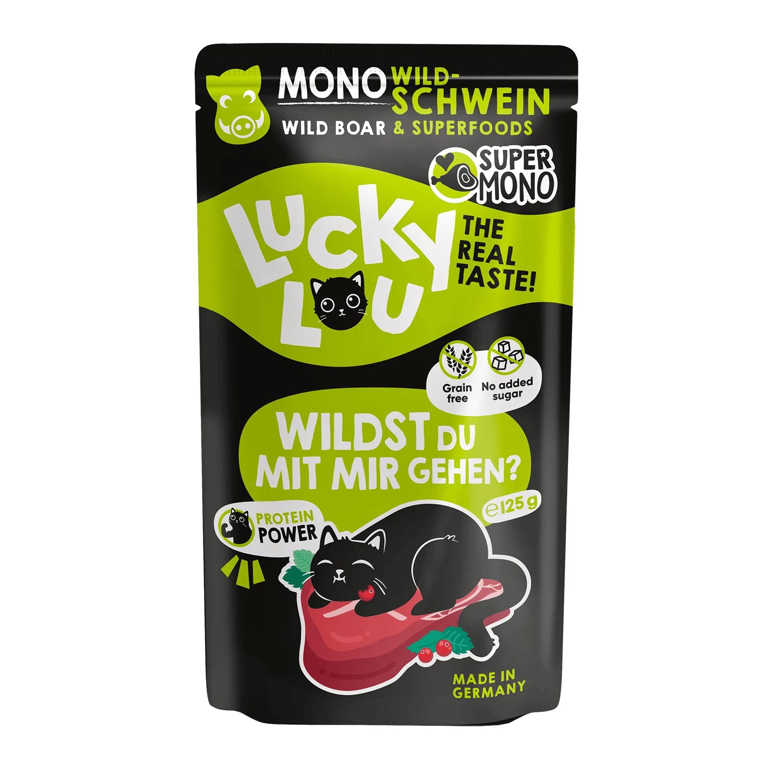 Lucky Lou SuperMono Wildschwein, für: Katzen, Getreidefrei