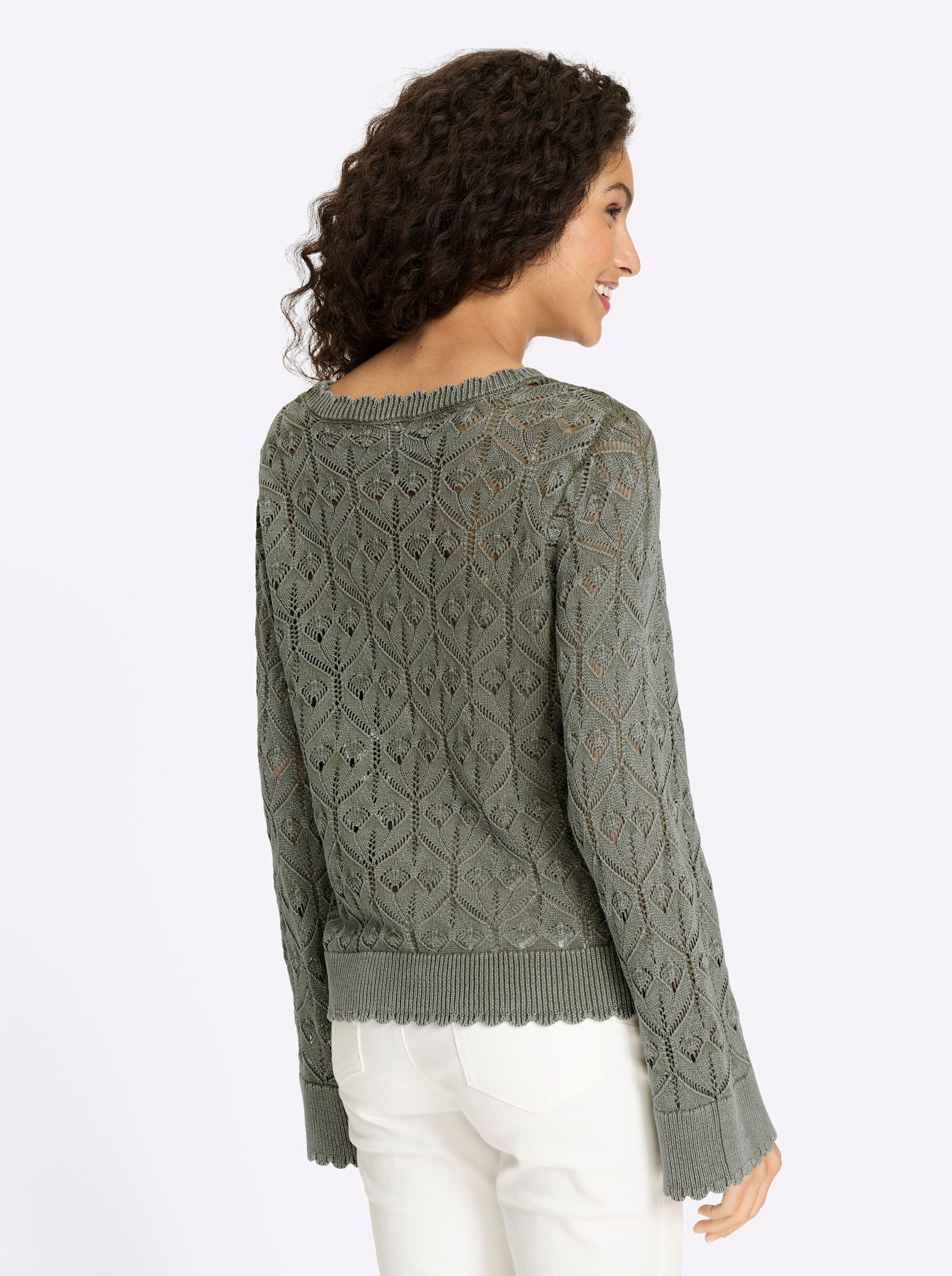 heine Strickpullover Pullover Langarm Ajour