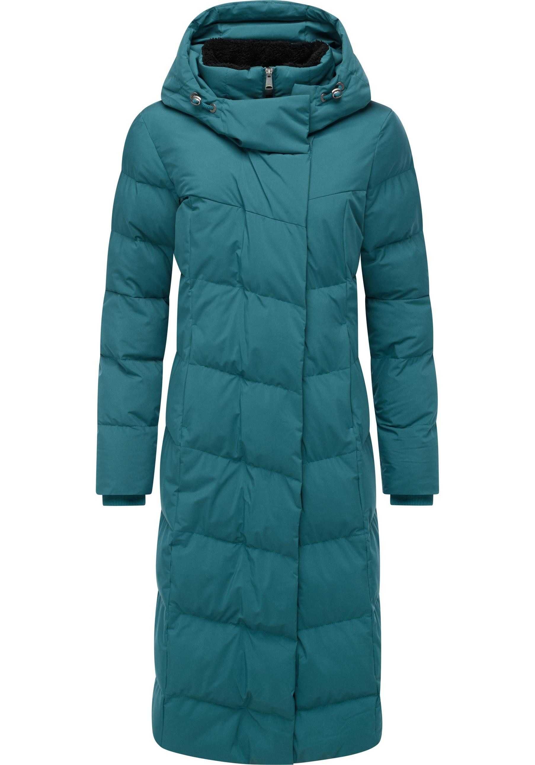 Ragwear Wintermantel Pavla Long Soft YOUMODO Wasserdichter Steppmantel mit Kuschelkragen