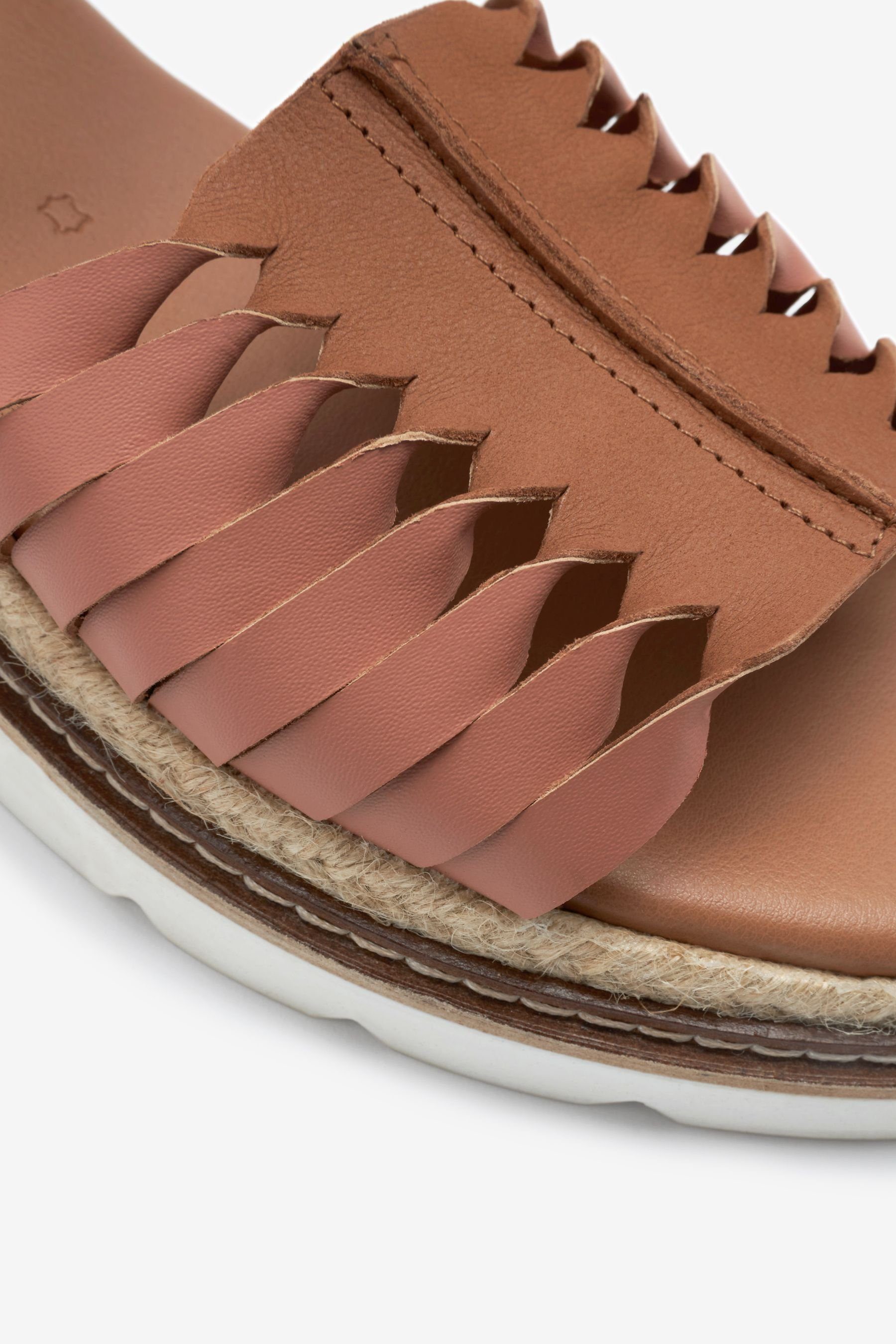 Next Sandale Forever Brown Tan Leder Comfort® (1-tlg) aus Flatform-Sandaletten