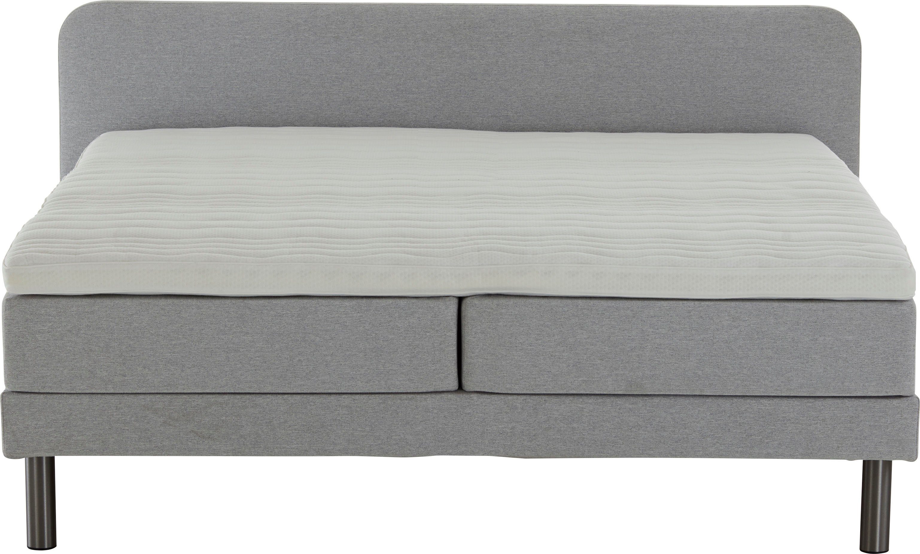 ATLANTIC home collection Boxspringbett Carola, mit 7-Zonen-Taschen-Federkernmatratze und Komfortschaum-Topper