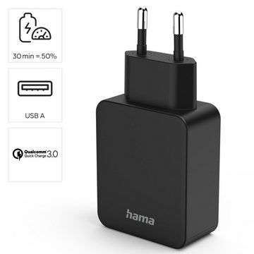 Hama Ladestecker USB A 19,5 Watt, Handy Schnellladegerät m Quick Charge 3.0 USB-Ladegerät