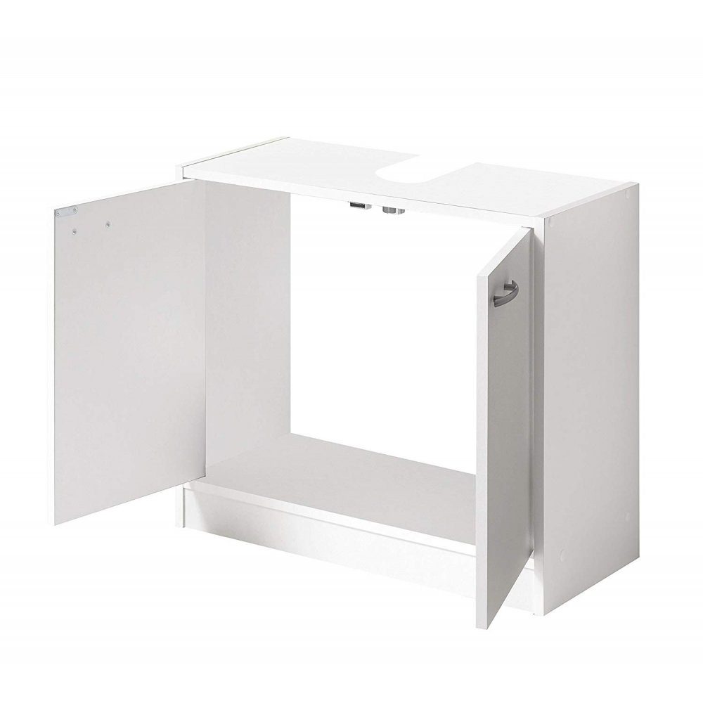 Unterschrank WBU Badschrank MARBELLA FMD Möbel Waschbeckenunterschrank Weiß Waschbeckenschrank FMD 935-001