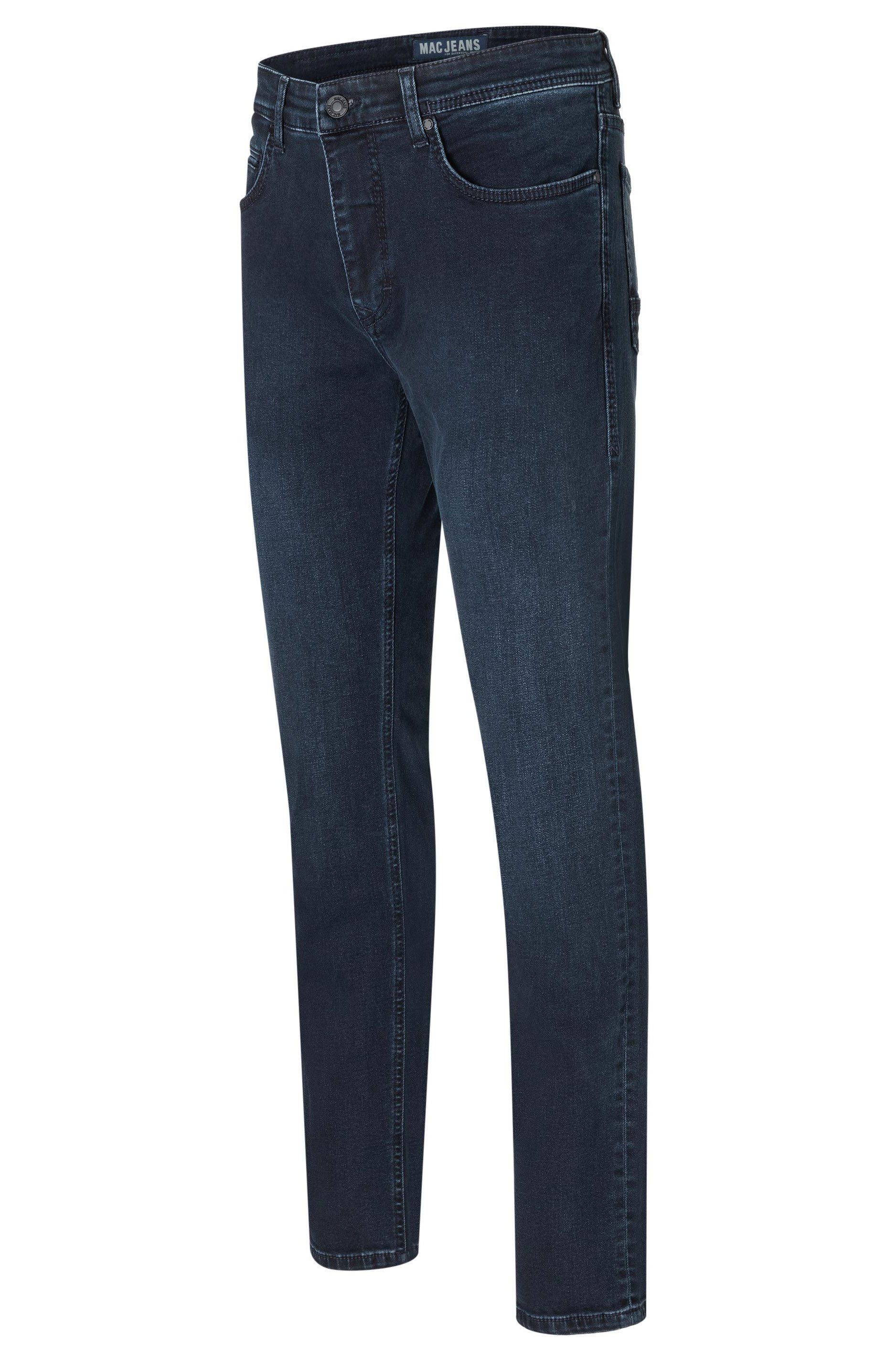 blue deep used Stretch Arne MAC 5-Pocket-Jeans Denim
