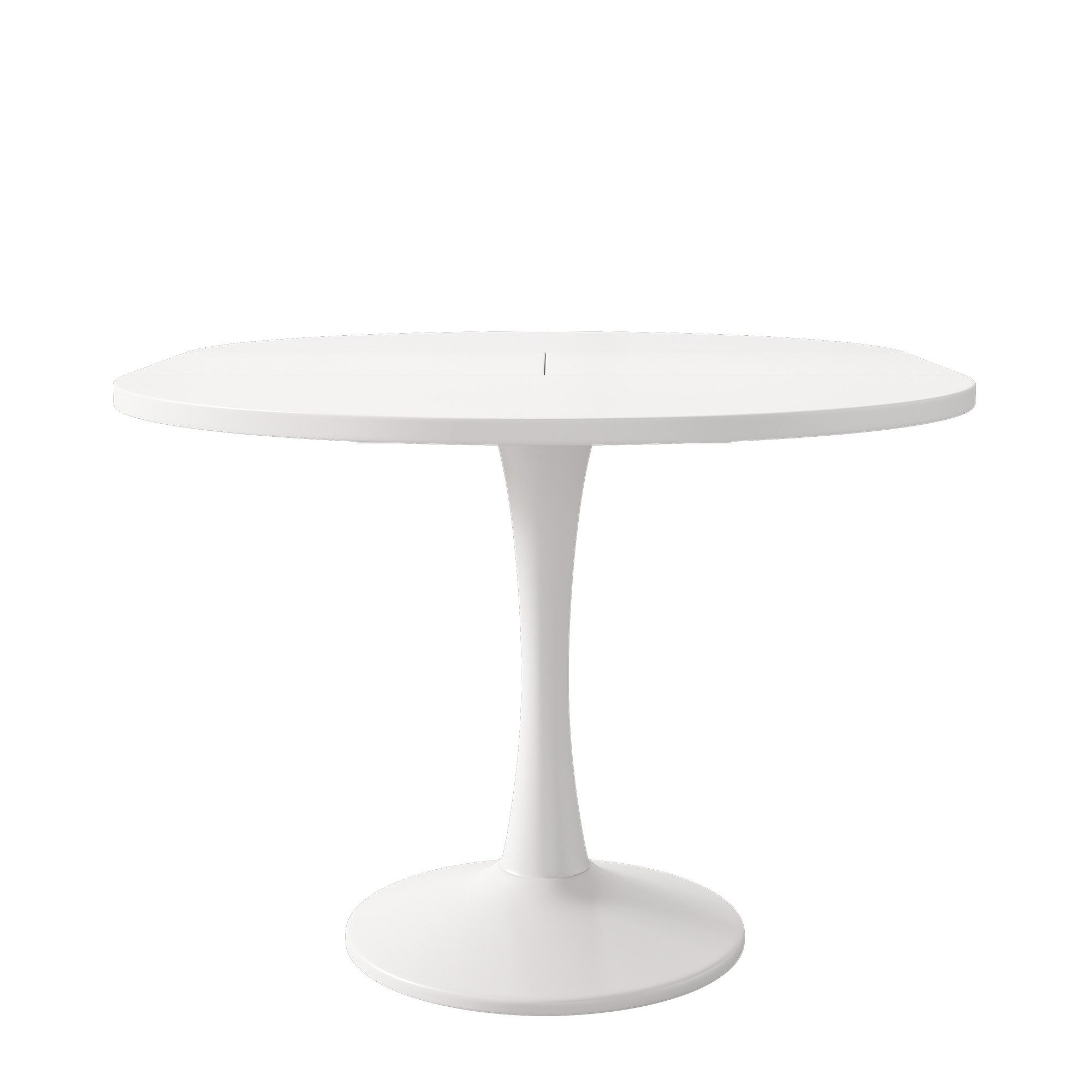 MC Star Esstisch Ausziehbarer Esstisch, ovaler Esstisch, Kaffee-Freizeittisch (Länge 100/140 x Breite 100 x Höhe 75 cm, moderner schlichter Esstisch) – Bild 4 von 5