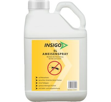 INSIGO Ameisengift Anti Ameisen-Spray Ameisen-Mittel Ungeziefer-Spray, 6 l, auf Wasserbasis, geruchsarm, brennt / ätzt nicht, mit Langzeitwirkung