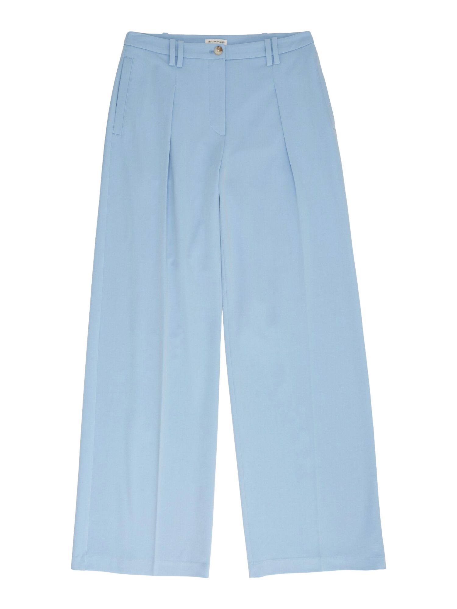 TOM TAILOR Bermudas Z blau,Casual,Polyester,Unifarben,Wide Leg,Hoch
