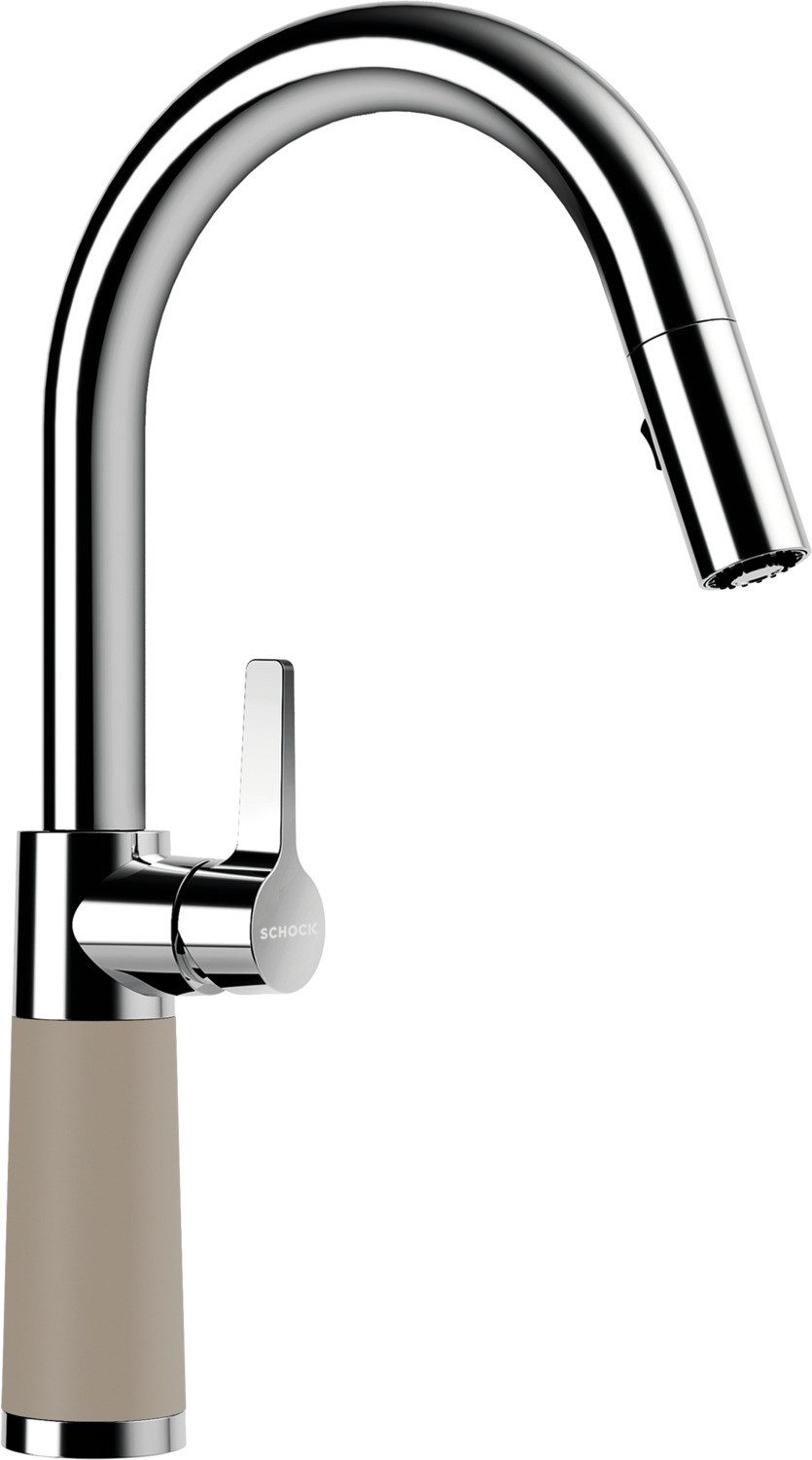 Schock Küchenarmatur SC520 ausziehbar, Strahl-Brause, Rückflussverhinderer, Schwenkbereich 120°