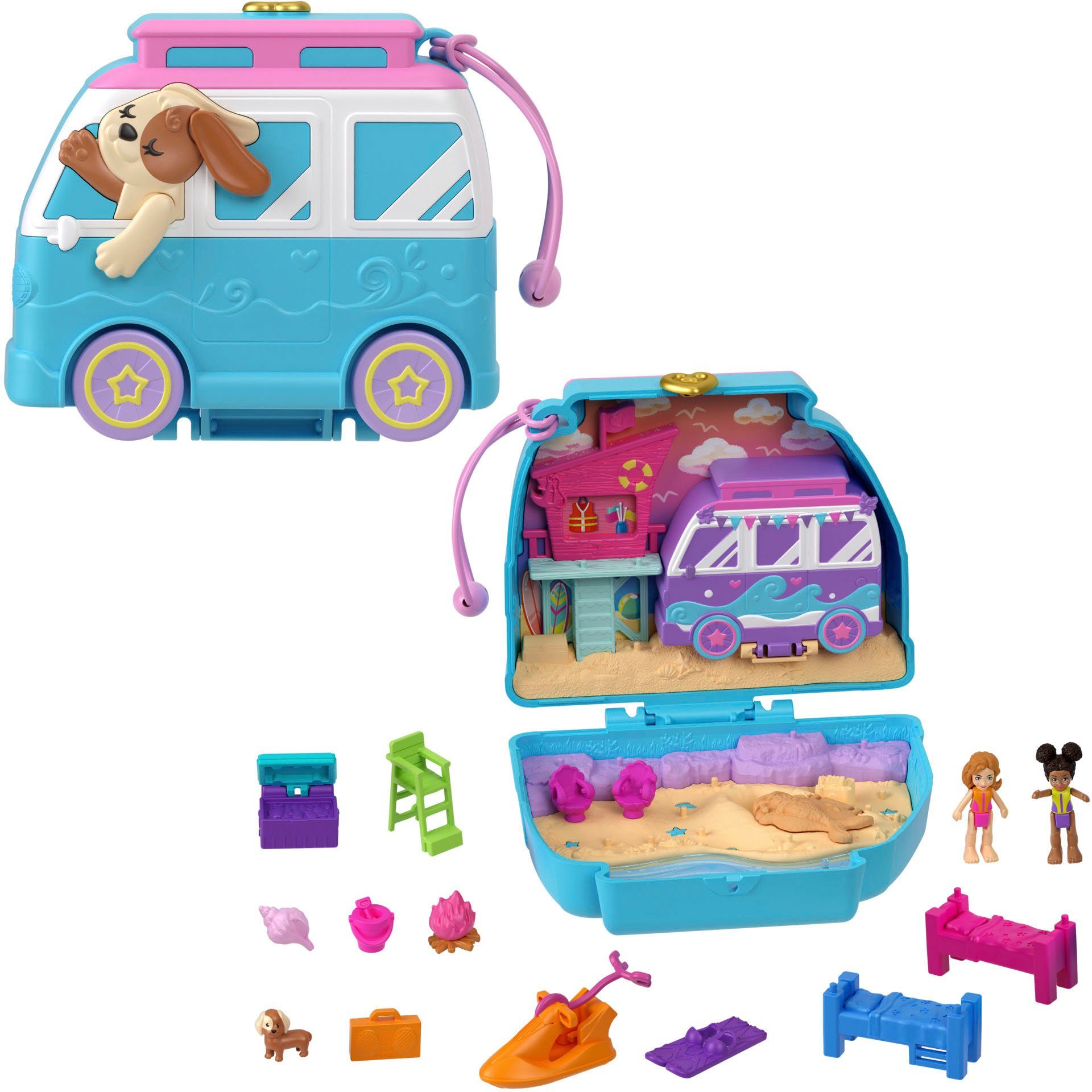 Polly Pocket Spielwelt Urlaub am Hundestrand