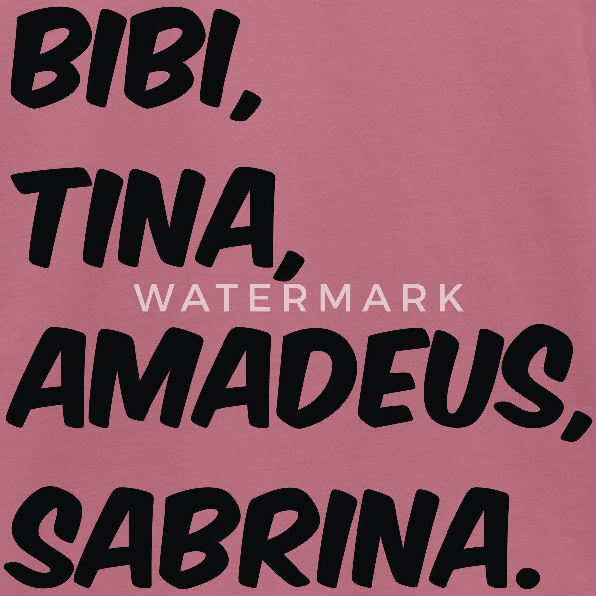 Spreadshirt T-Shirt Bibi Und Tina Amadeus Sabrina Schwarz Typographie Kinder Premium T-Shi (1-tlg)