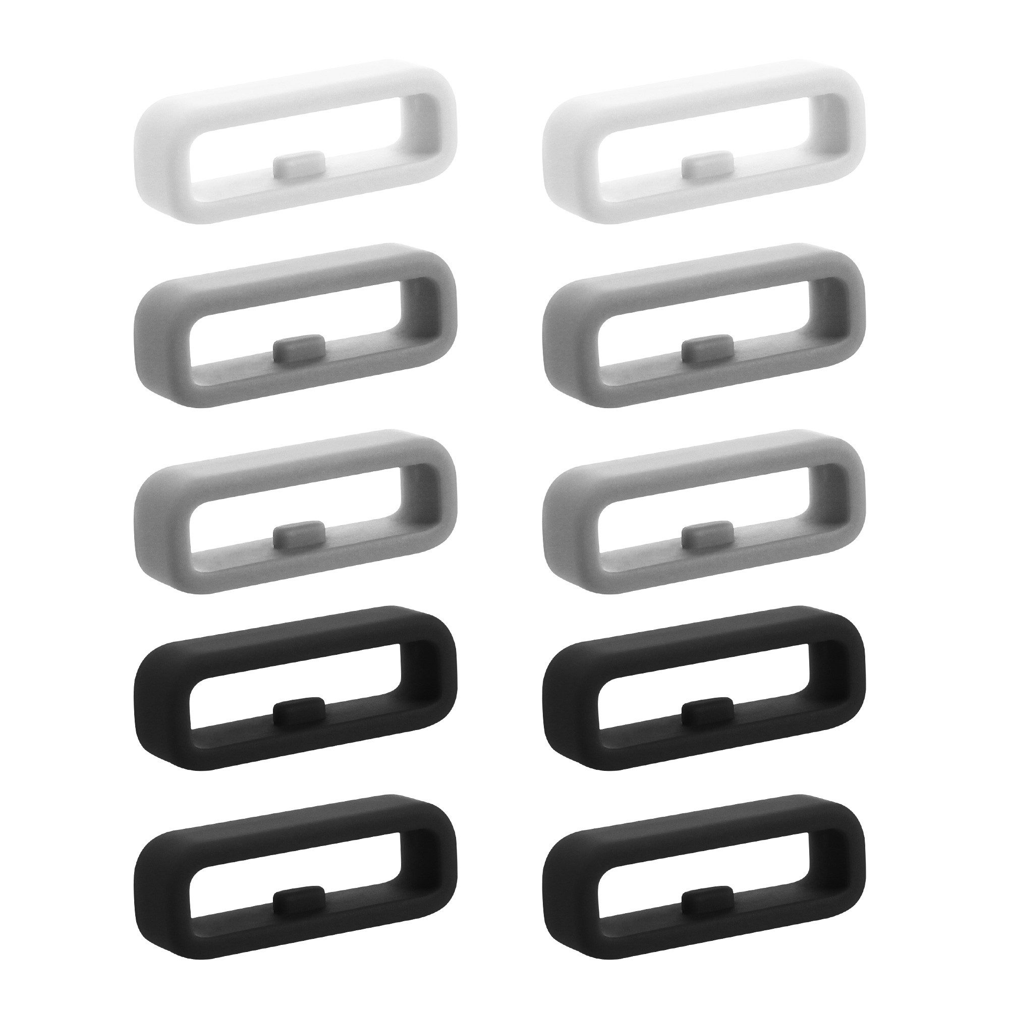 kwmobile 10x Smart Watch Band Halterung für 20mm Smartwatch Strap (Universal) Smartwatch, 10-tlg., Bandschlaufe für Fitness Tracker und Smart Uhr aus Silikon