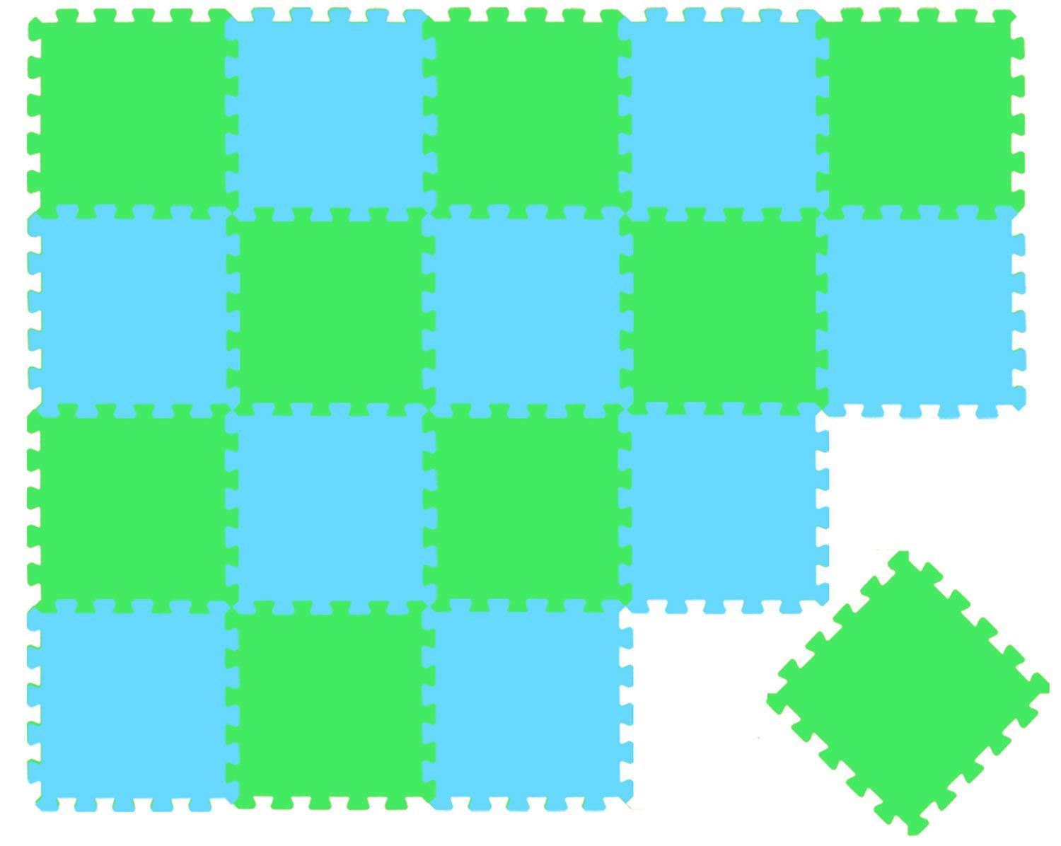 LittleTom Puzzlematte ab dem 1. Tag - 18 Teile Baby Spielmatte - 30 x 30 Kinder Krabbelmatte, (18-tlg), Spielunterlage für Babys und Kleinkinder - Kinderzimmer Puzzleteppich