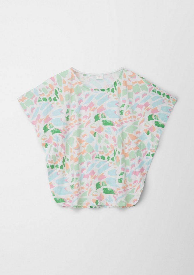 s.Oliver Kurzarmshirt T-Shirt T-Shirt mit Fledermausärmel
