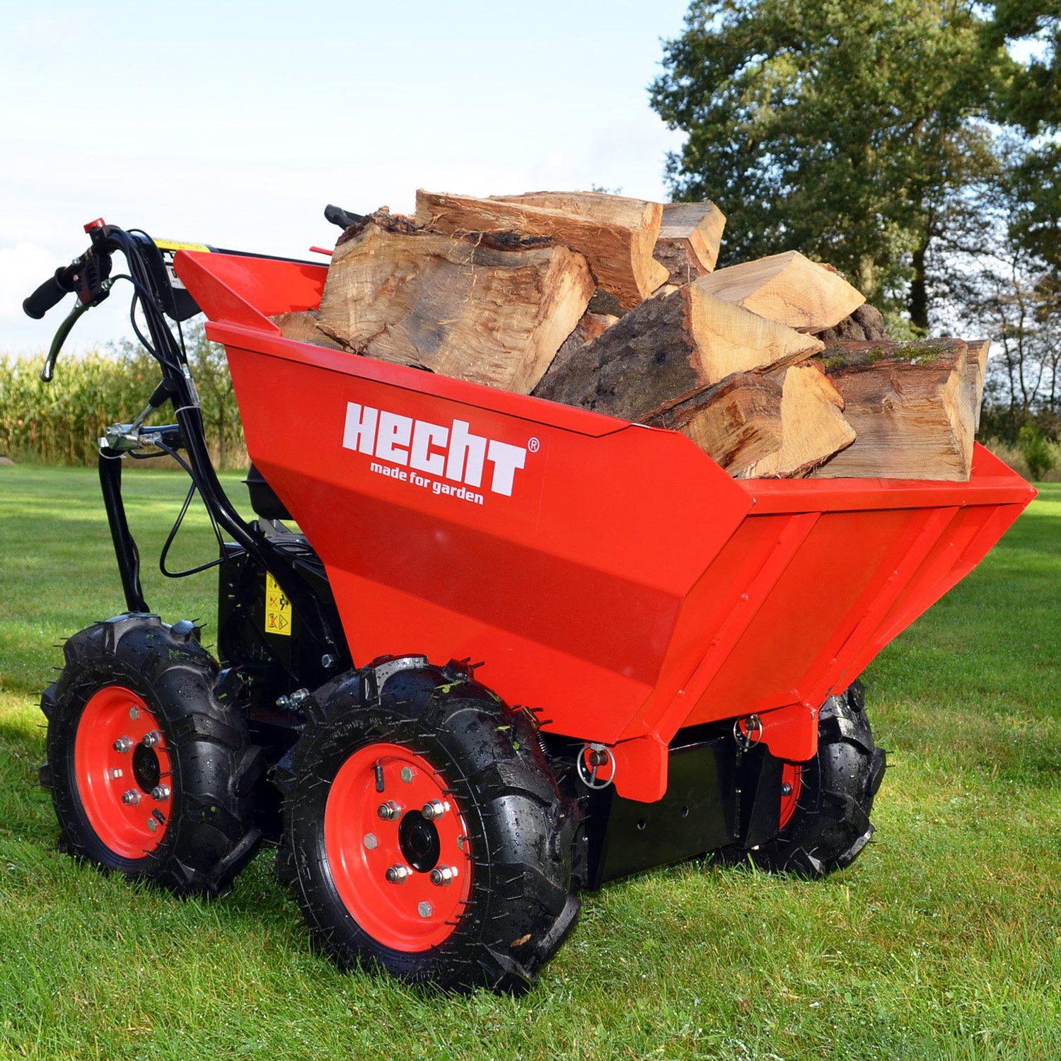 Hecht Motorschubkarre 2636, Mulde 94x63x33cm, 300kg, 6,4km/h, 196 cm³