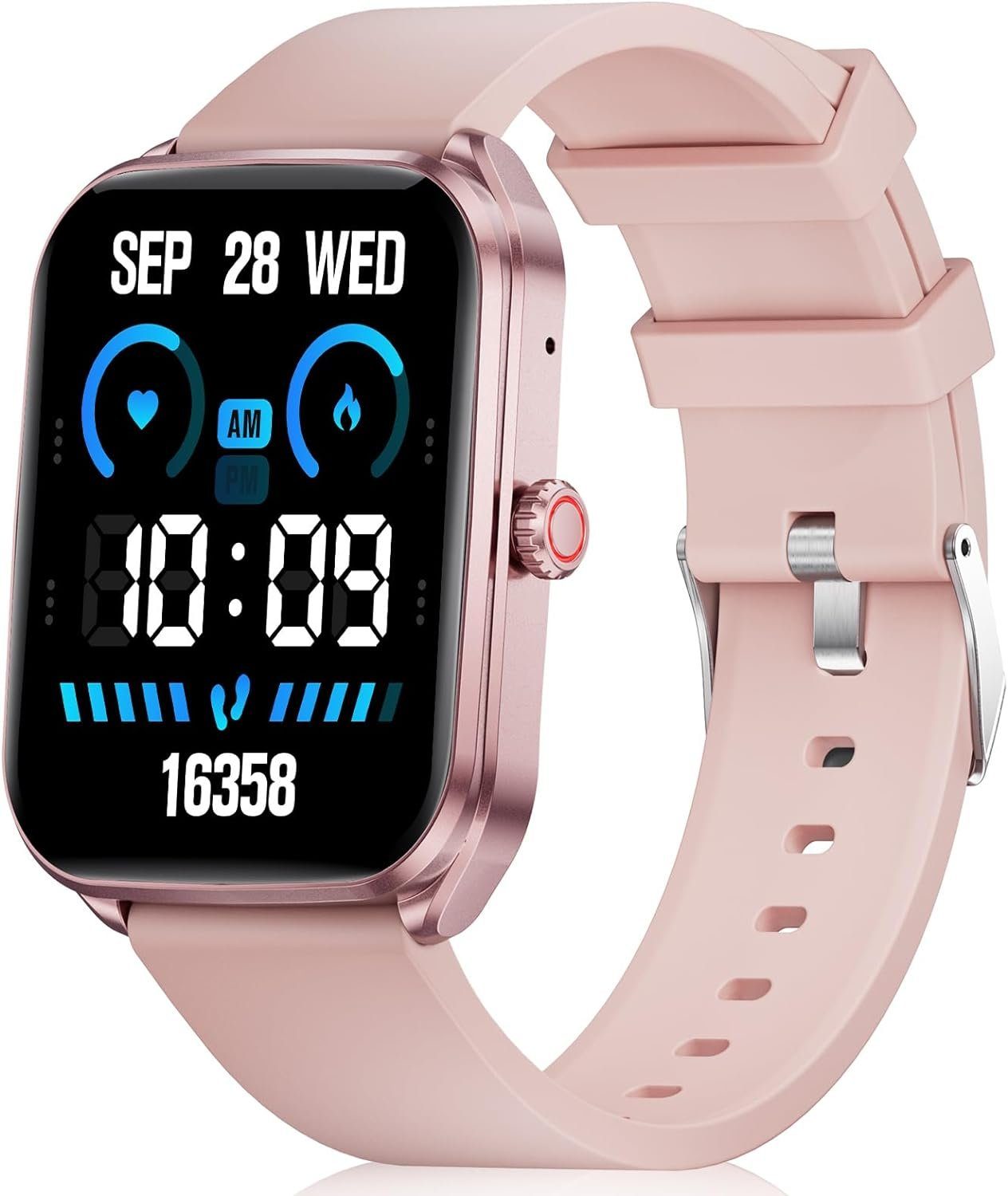 BANGWEI Fitness-Tracker Bluetooth, Anruf, Damen%27s Smartwatch (1,93 Zoll, Android / iOS), IP67 wasserdicht, Schrittzähler Herzfrequenz/Schlaf/Blutsauerstoff