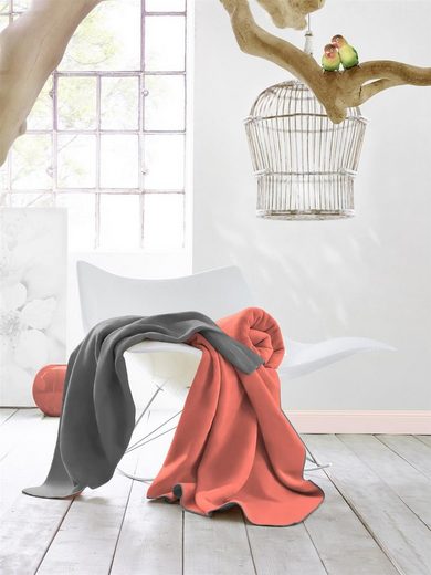 Wohndecke »ekettelter Zierstich Young & Fancy koralle/schief