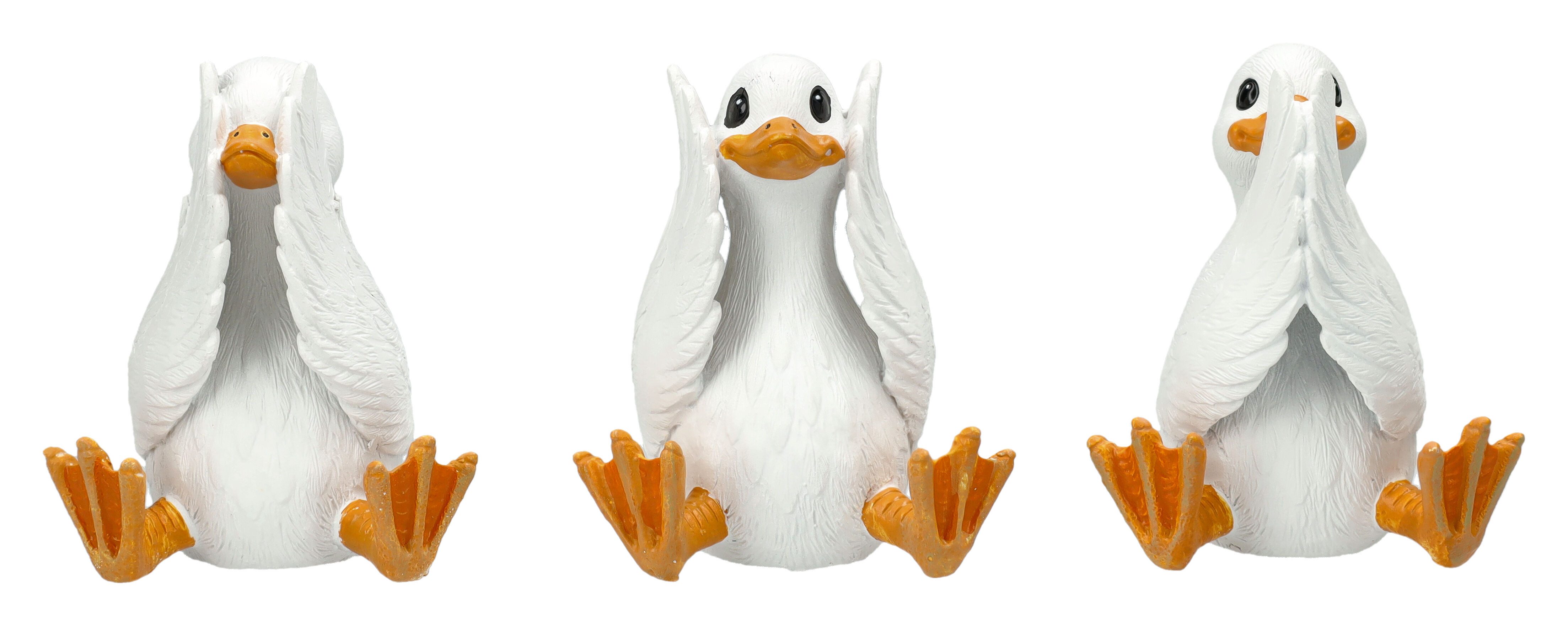 Figuren Shop GmbH Tierfigur Gänse Figuren – Nichts Böses Set Tierfiguren lustige Deko 8.5 cm Gans