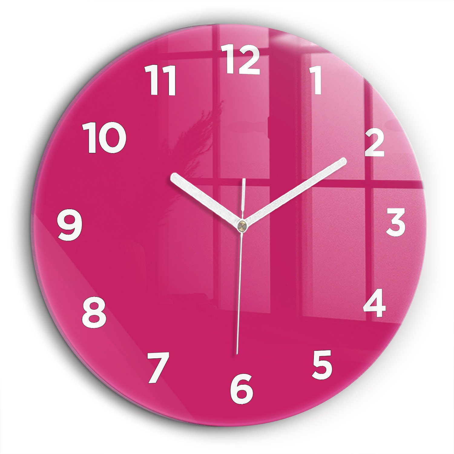 Tulup Wanduhr Modernistische Runde Glasuhr 60cm Uhr aus Gehärtetem Glas