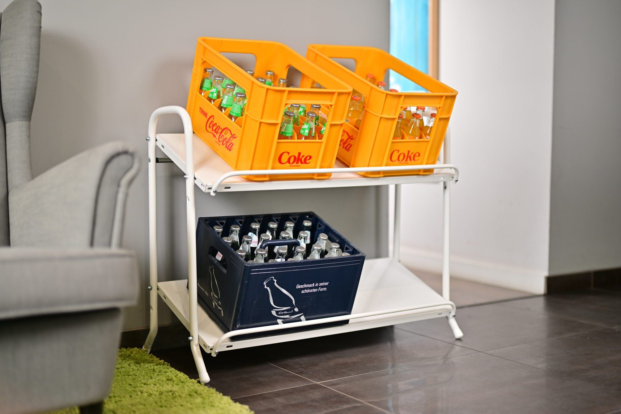 SCHULTE Regalwelt Kastenständer für bis zu 6 Kisten, 74,5x95x40 cm (HxBxT), Traglast pro Ebene 60 Kg