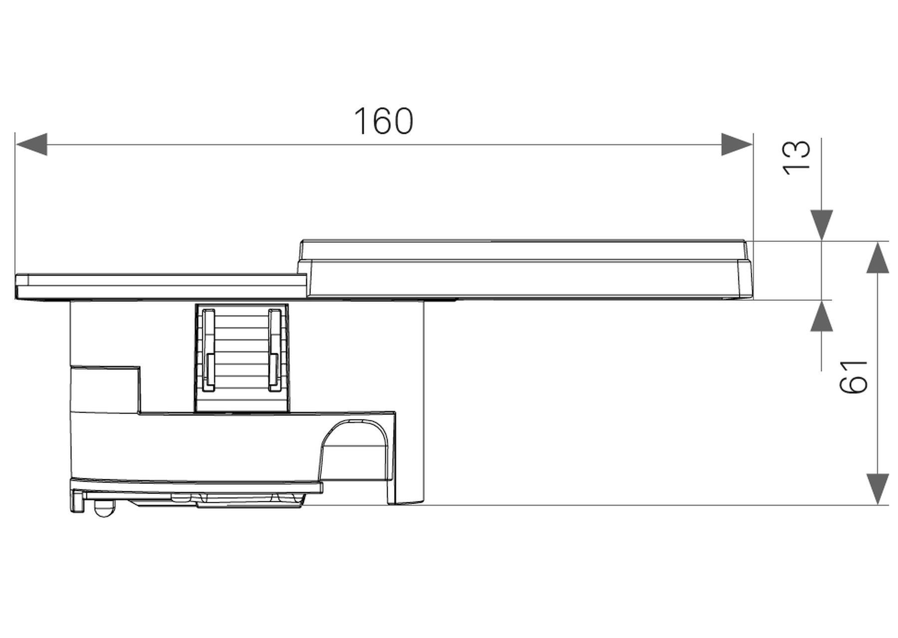 Schulte Elektrotechnik Einbausteckdose Circle80 DISQ Küchensteckdose Qi-Ladestation USB A/C Einbau-Tischsteckdose (Kabellänge 2.50 m)